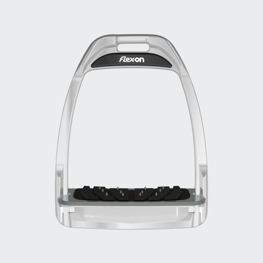 Hunter H Stirrups | Polished Aluminium | White