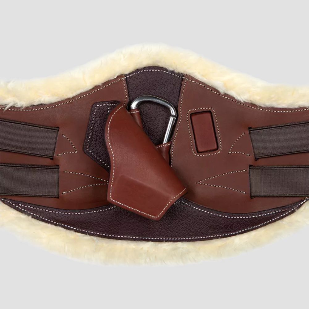 V-Strap Girth with Artificial Sheepskin Lining