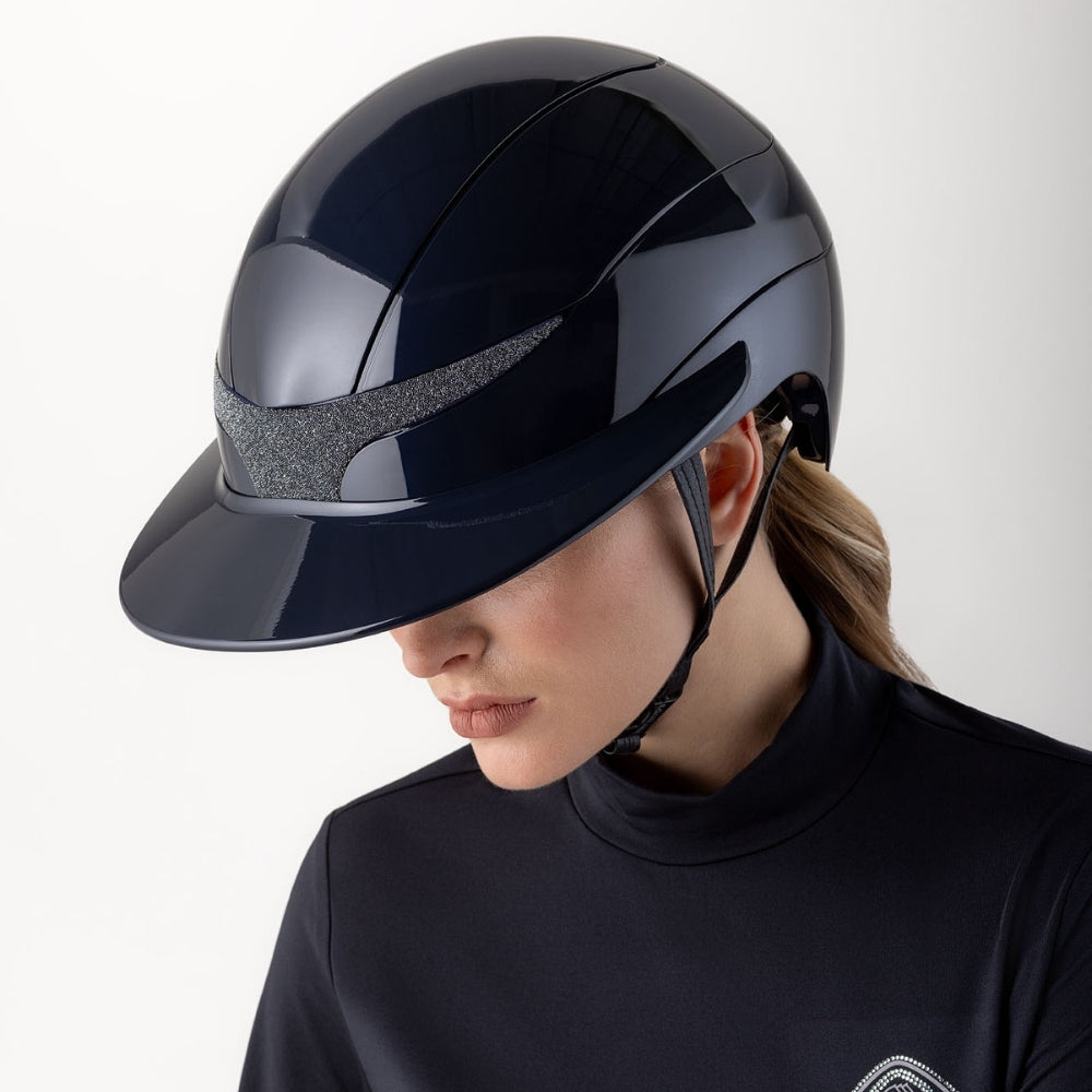 Xanto Helmet | Sun Visor | Swarovski | Glossy Navy