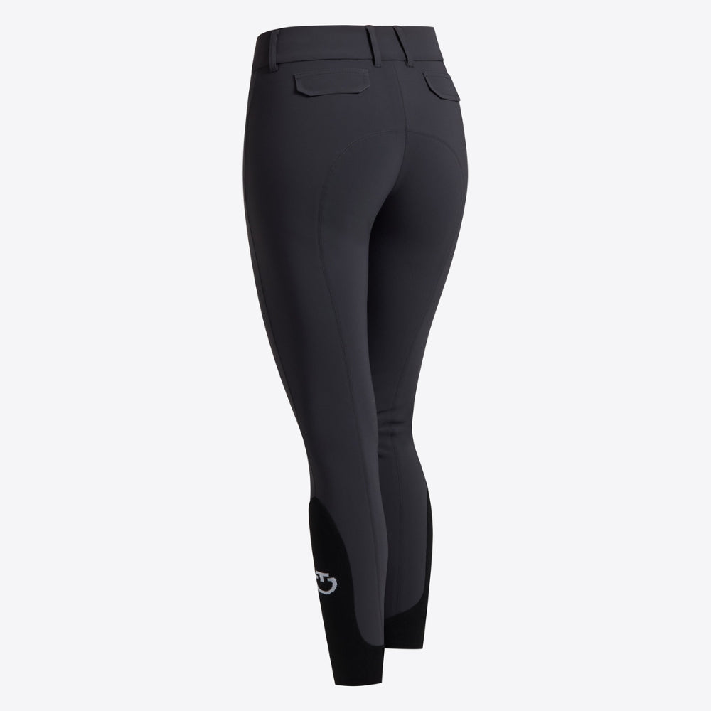 Ladies American Breeches With Back Pocket | High Rise | Knee Grip | Charcoal