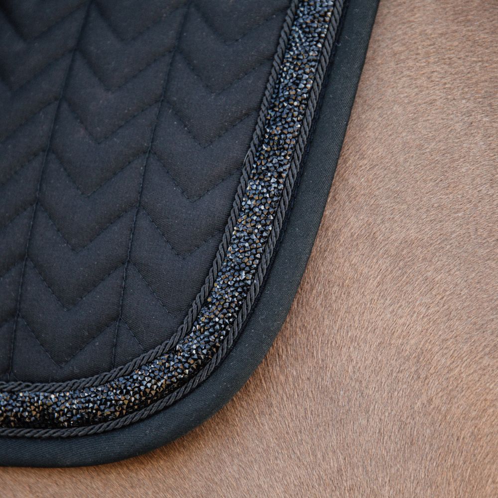 Glitter Stone Jumping Saddle Pad | Black
