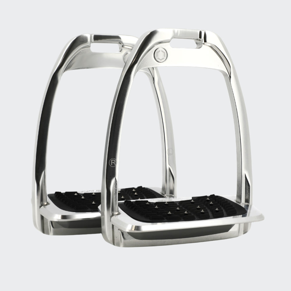 Hunter H Stirrups | Polished Aluminium | Grey