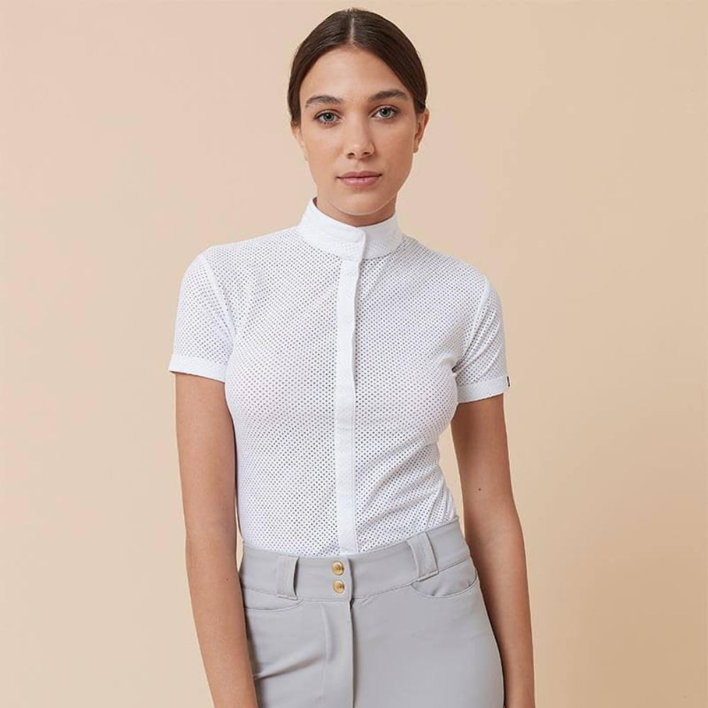 Ladies Helios Short Sleeve Competition Polo | White