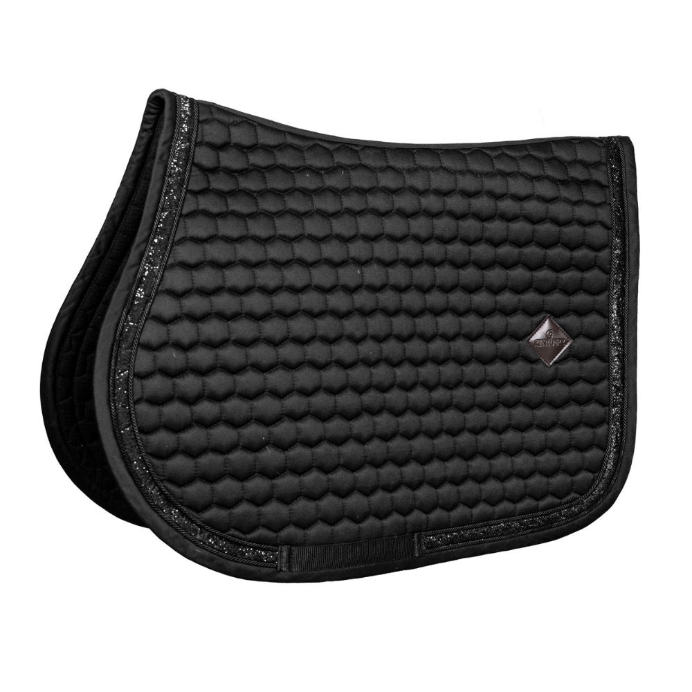Glitter Band Jumping Saddle Pad | Black