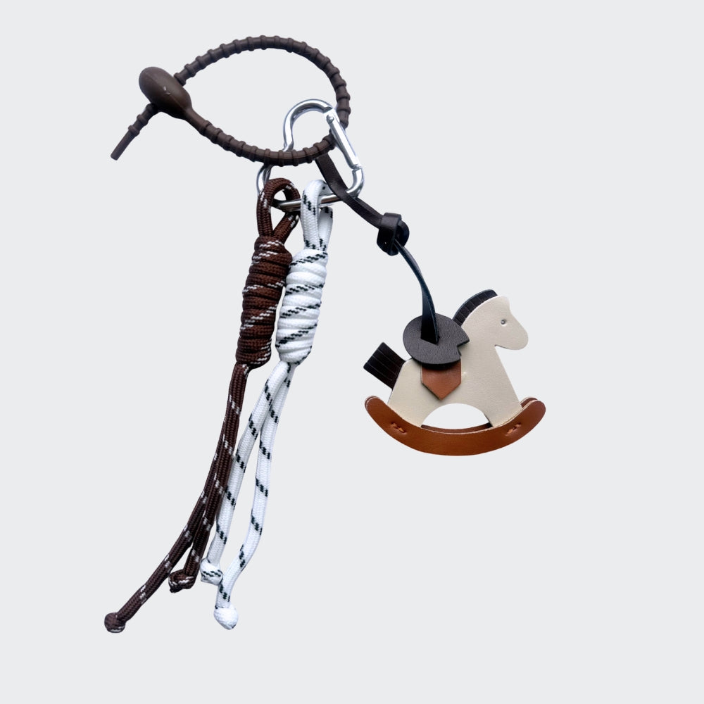 Multi Charm W/Cord on Heart Keyring | Storm