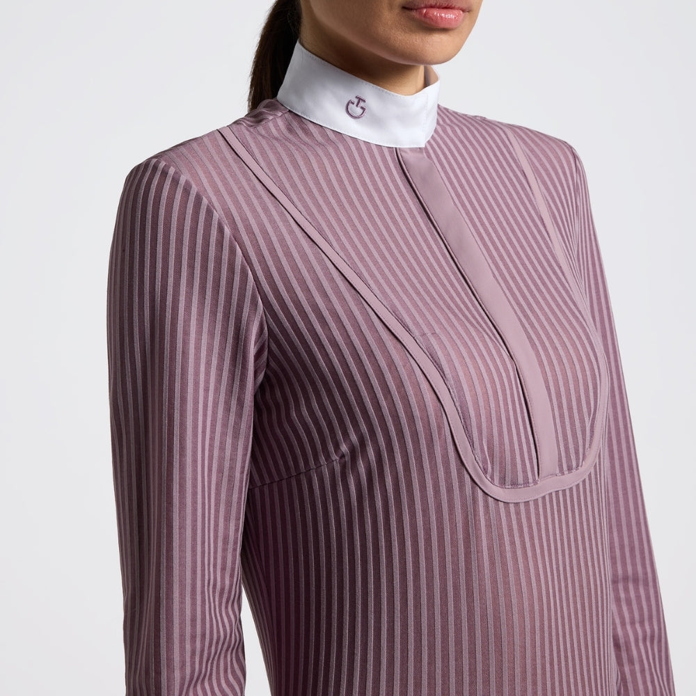 Ladies CT Stripes Show Shirt | Long Sleeves | Rosa