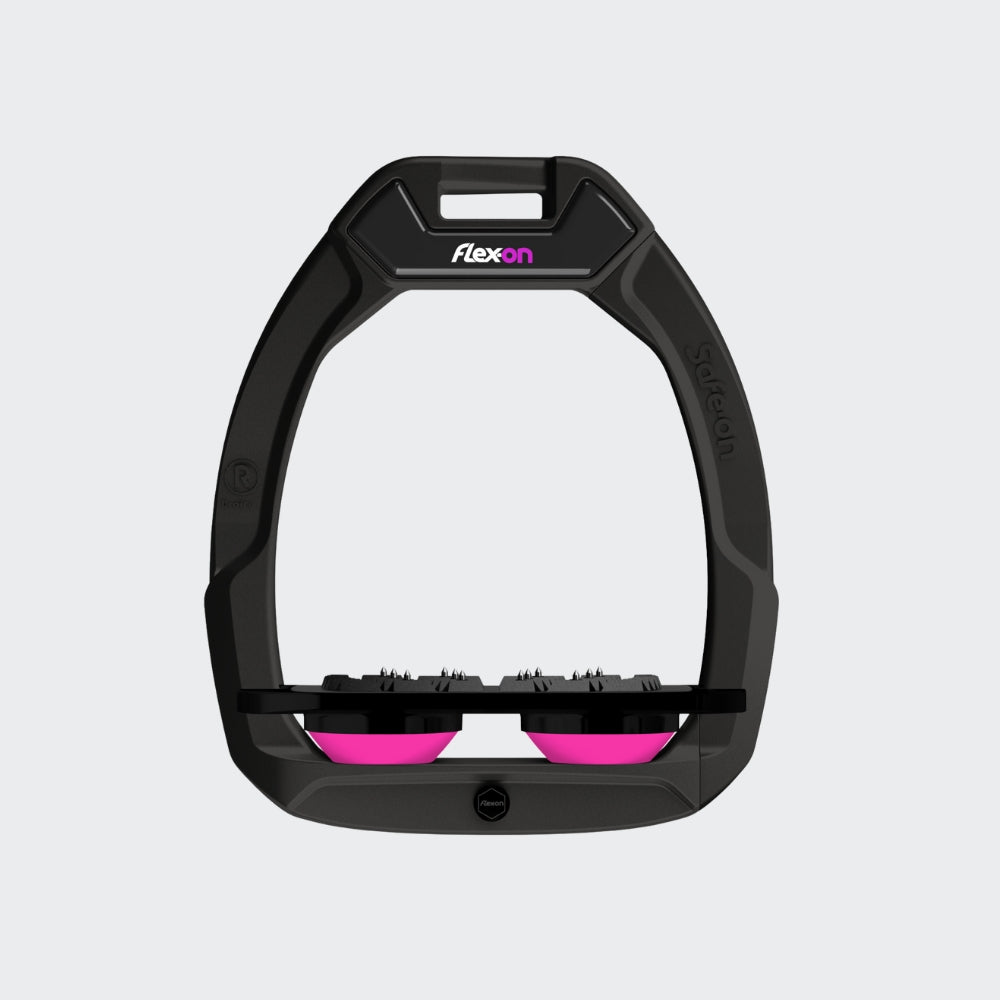 Safe-On Stirrups | Total Black | Pink