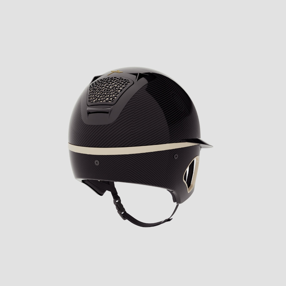 Voronoï Carbon Helmet With Temple Protection | Black | Ivory