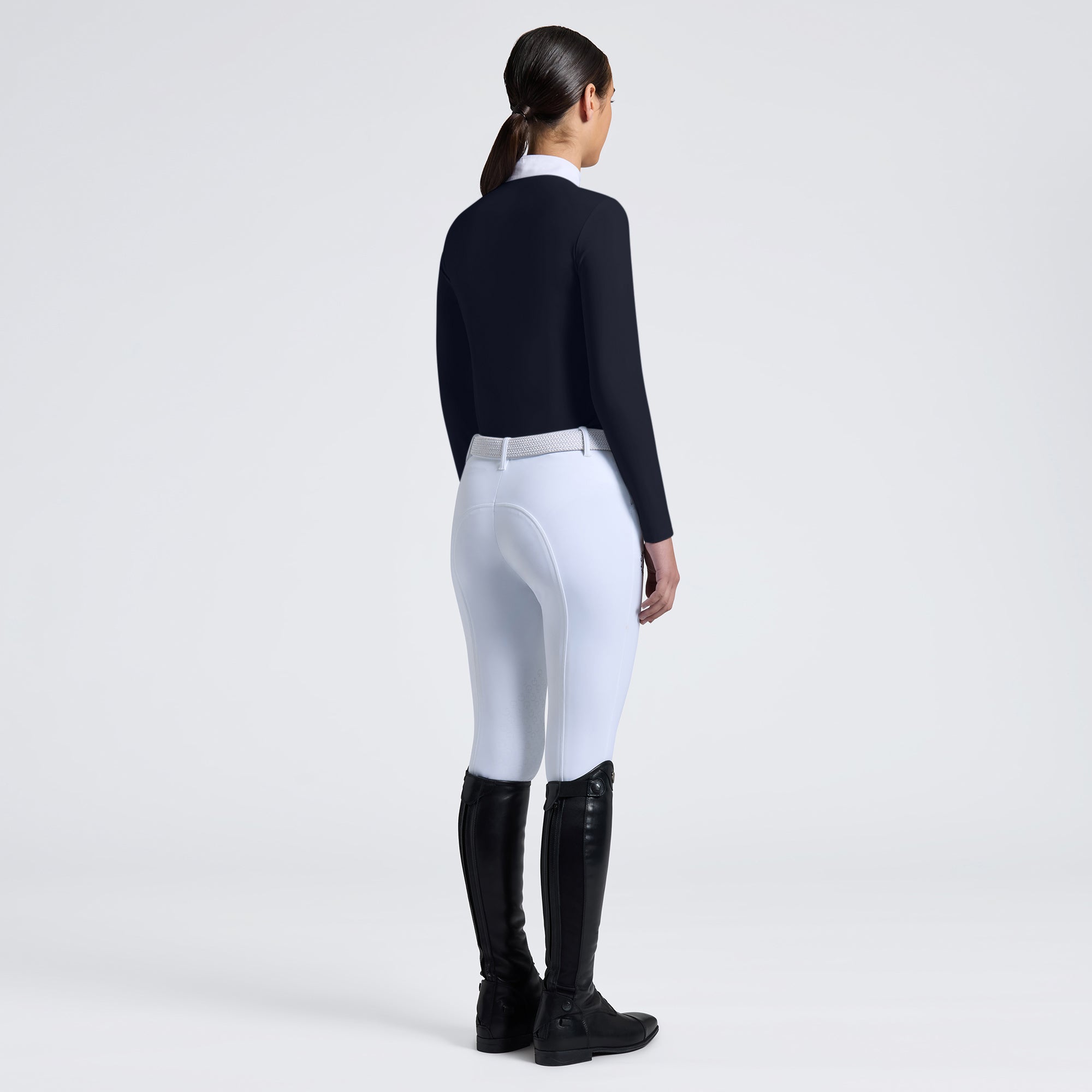 Girls CT Jersey Heart Logo Print Show Shirt | Long Sleeve | Navy