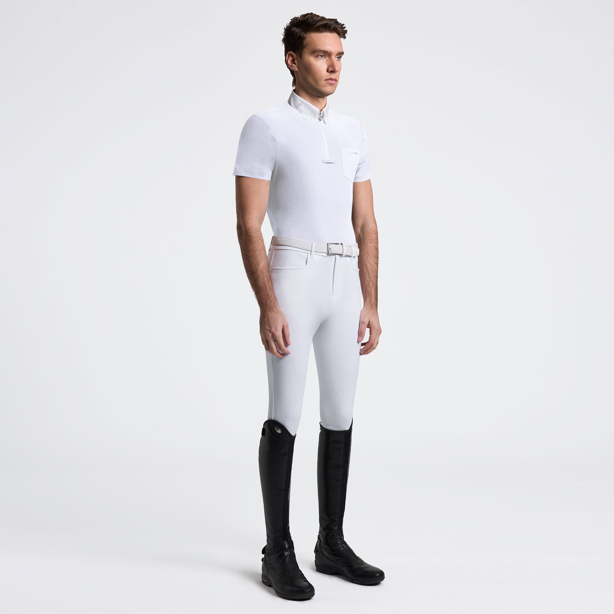 Mens CT Jersey W/Pocket Show Shirt | Short Sleeves | White