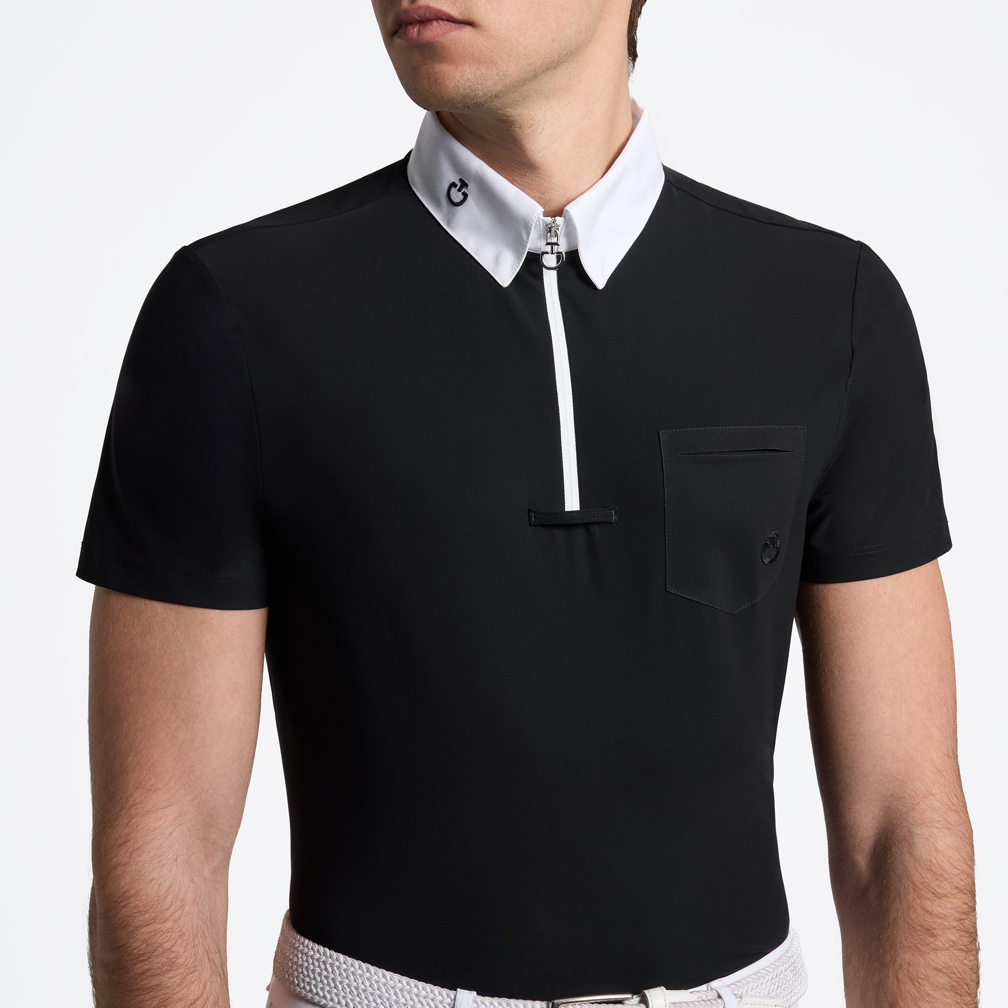 Mens CT Jersey W/Pocket Show Shirt | Short Sleeves | Black