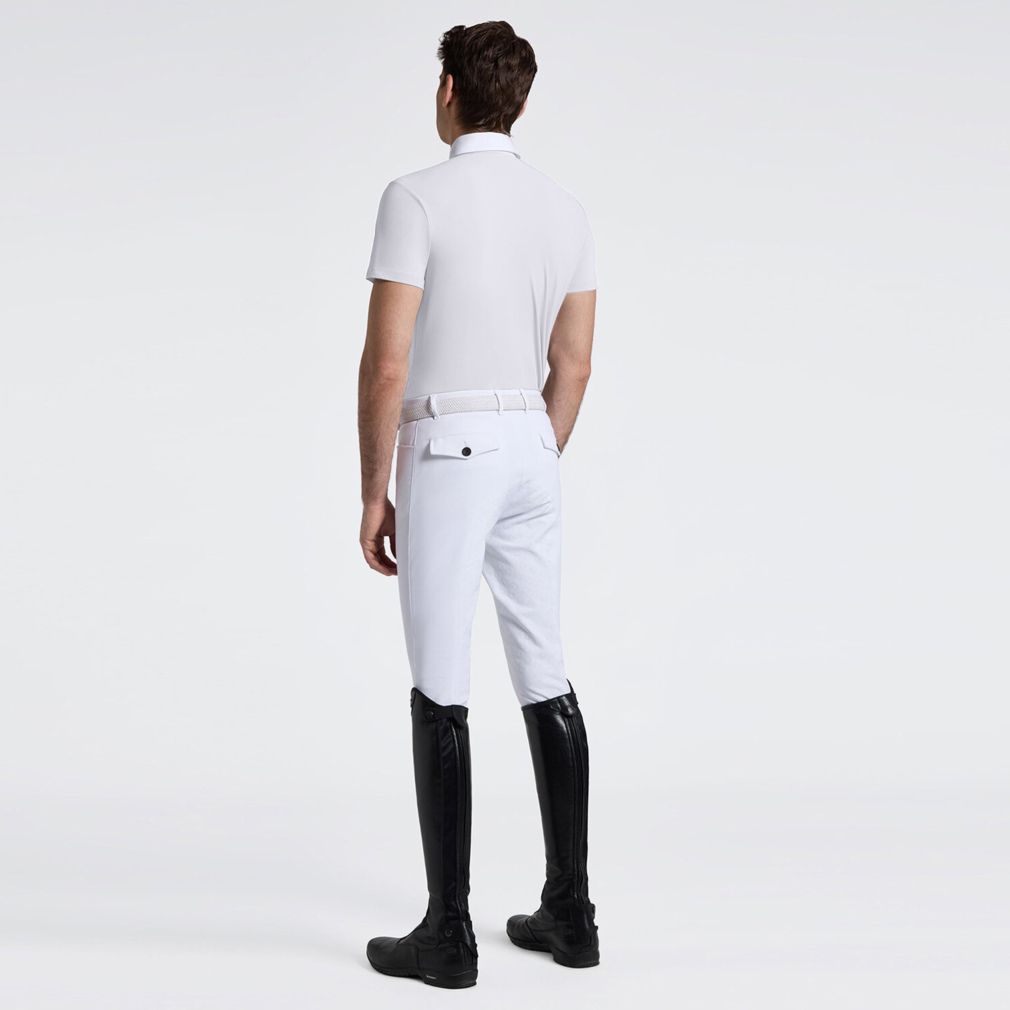 Mens CT Jersey Zip Show Shirt | Short Sleeves | White