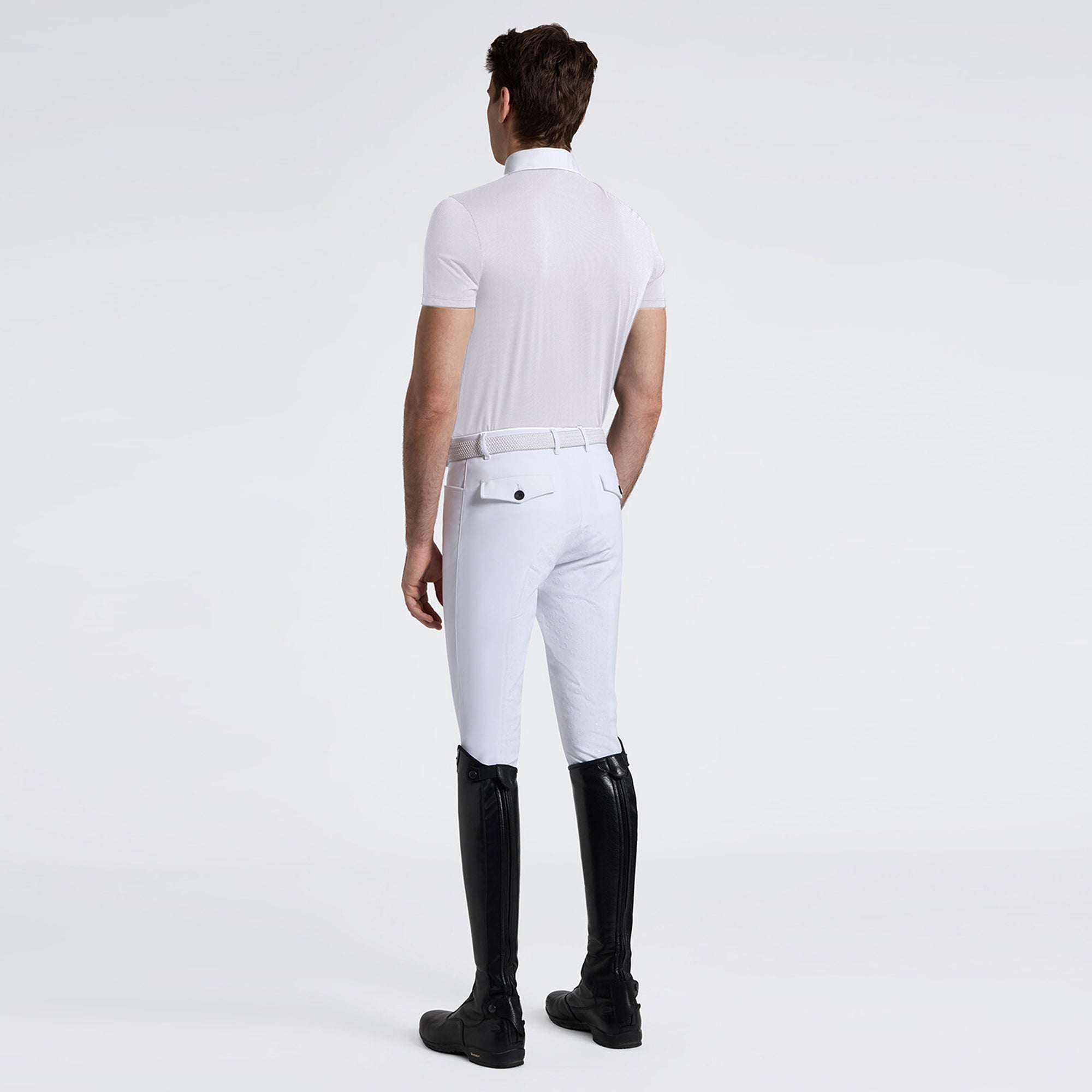 Mens CT Jersey Zip Show Shirt | Short Sleeves | White