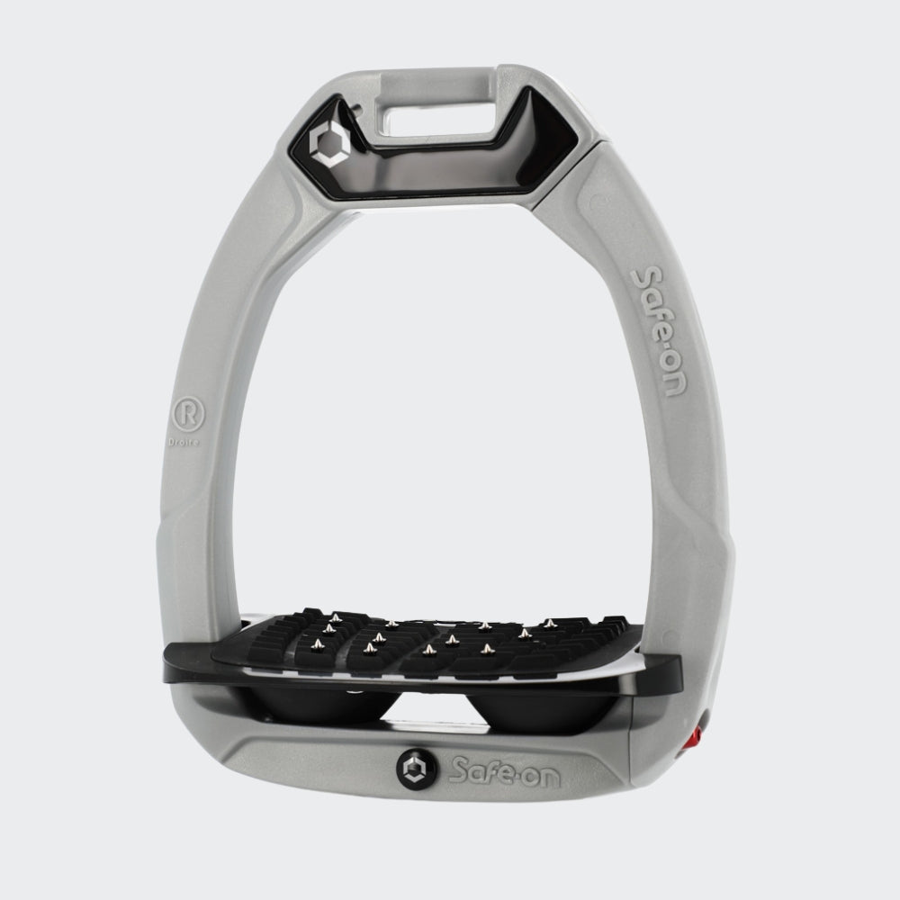 Safe-On Stirrups | Grey | Black