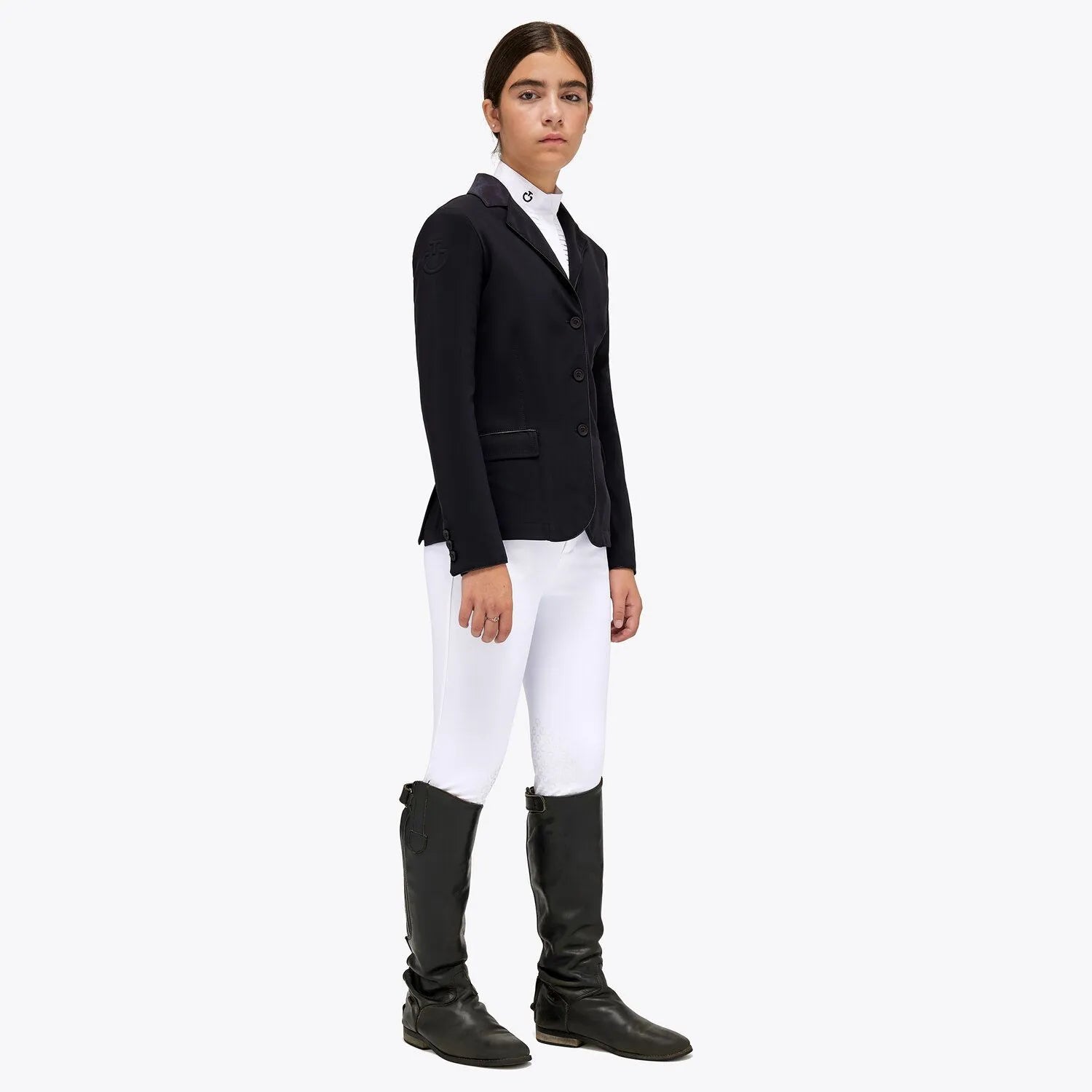 Girls Young Rider Show Jacket | Black