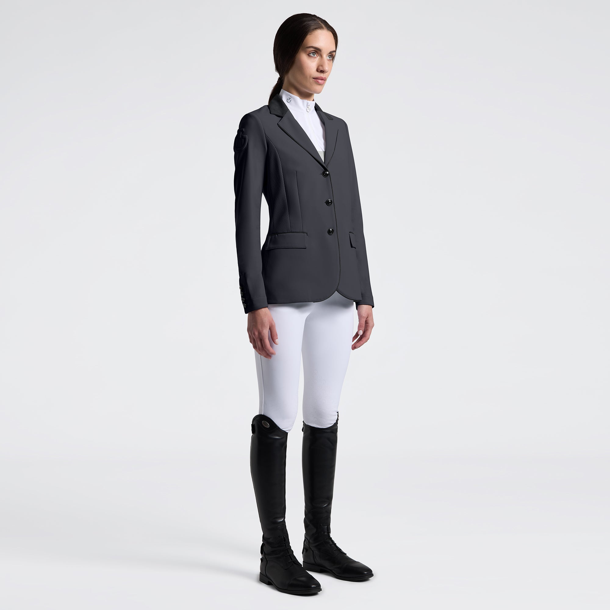 Ladies GP Perforated Riding Jacket | Charcoal