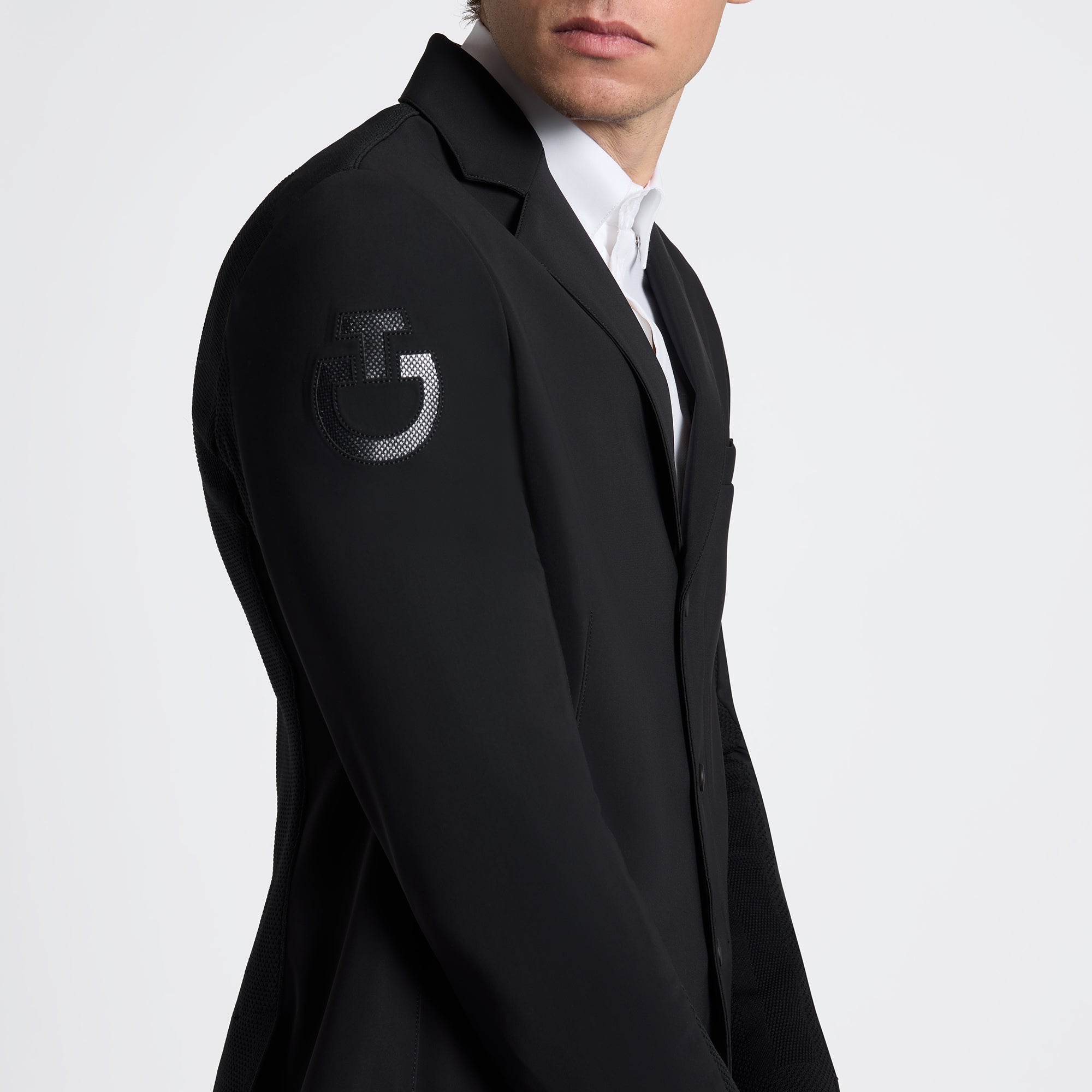 Mens R-Evo Light Tech Knit Zip Riding Jacket | Black