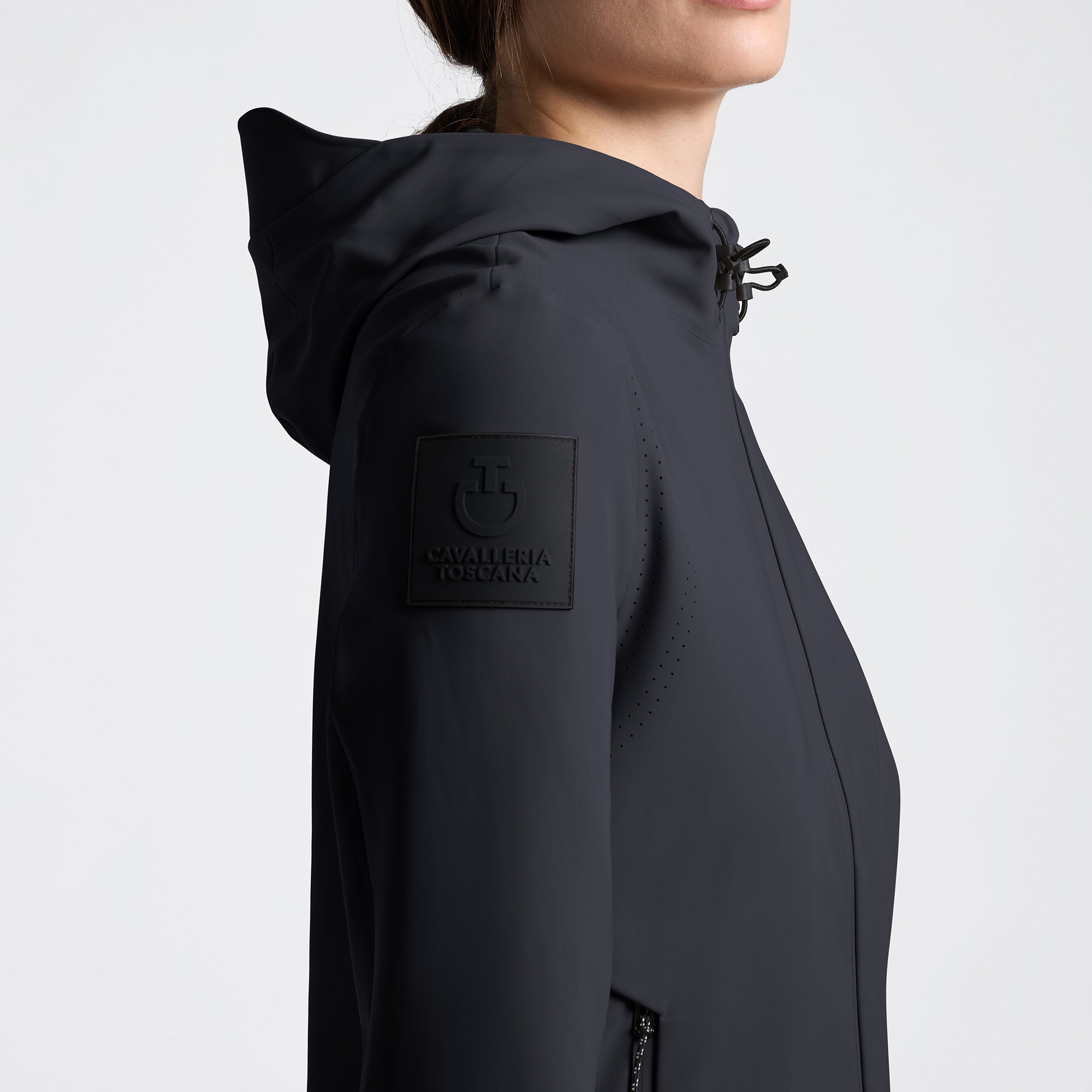 Ladies CT Perforated Jersey Softshell Jacket | Charcoal