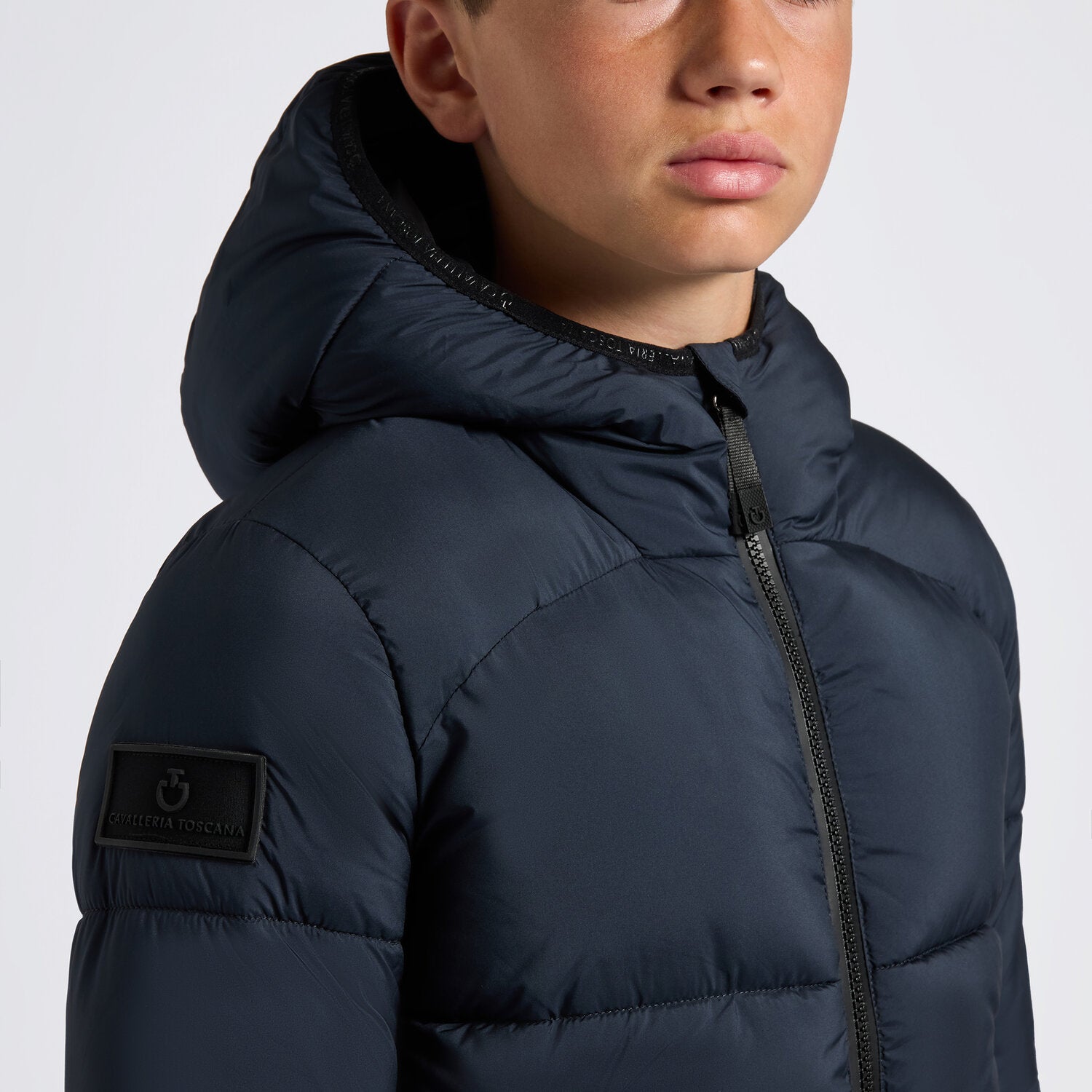Young Rider Unisex Nylon Puffer Coat | Navy