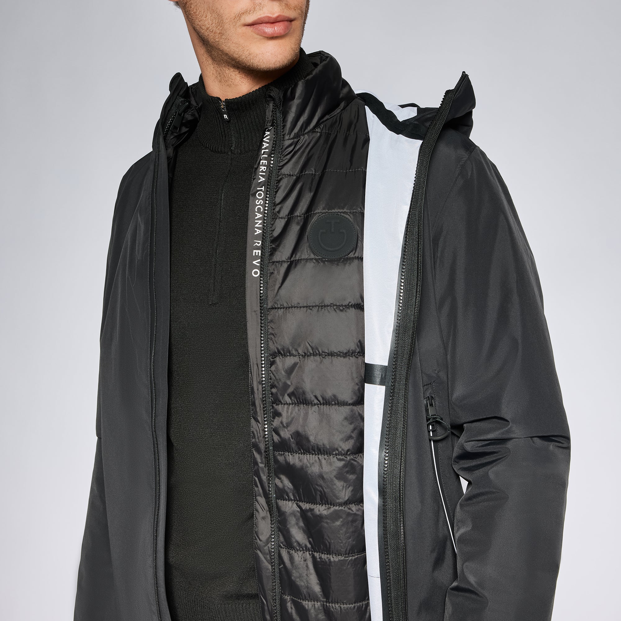 Mens Revo 3 Way Hooded Coat - Black