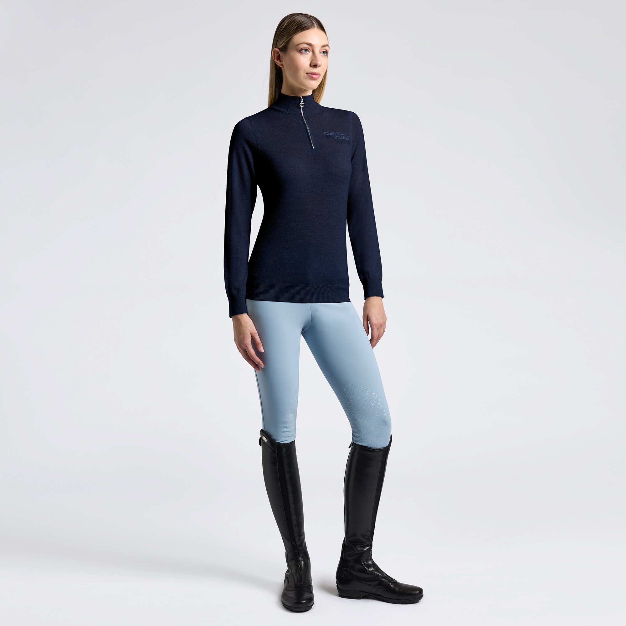 Ladies CT Merinos Half Zip Turtleneck | Navy