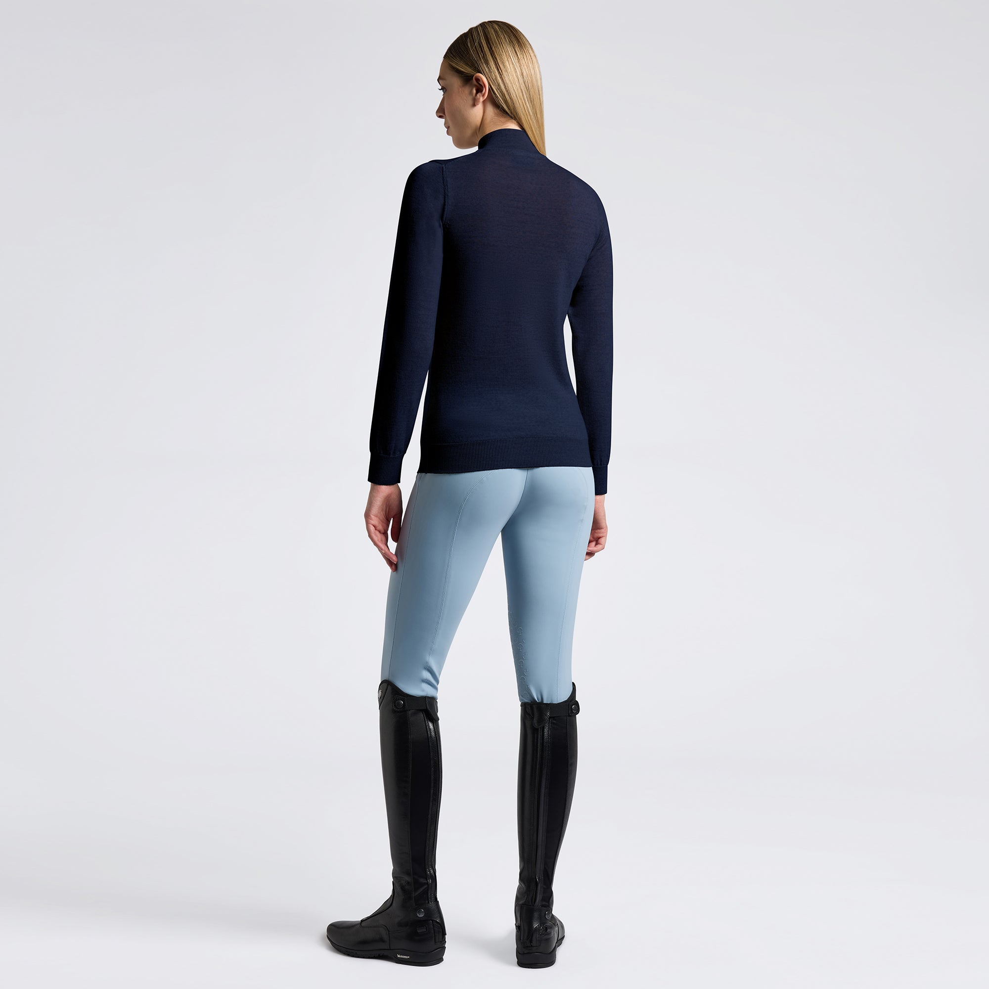 Ladies CT Merinos Half Zip Turtleneck | Navy