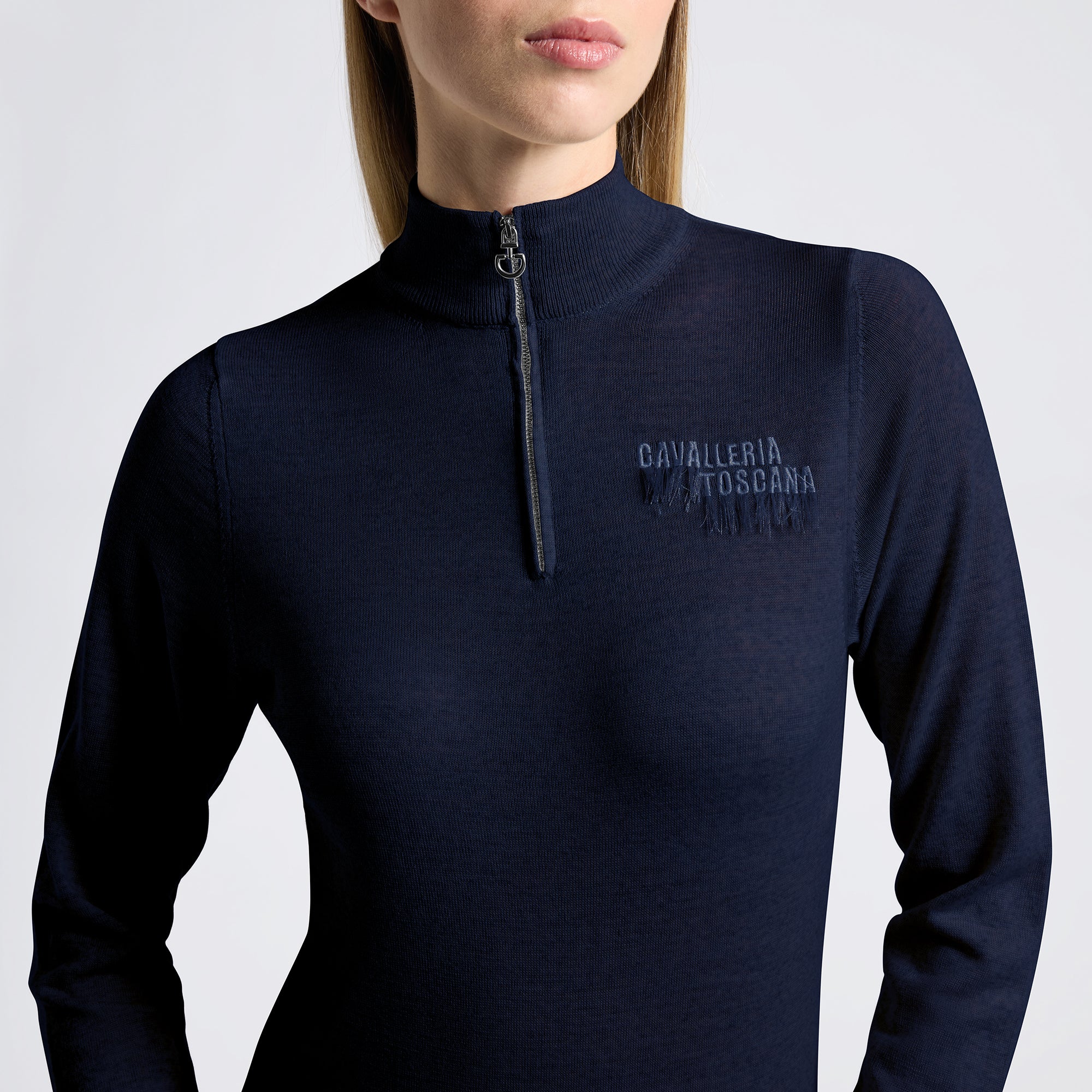 Ladies CT Merinos Half Zip Turtleneck | Navy