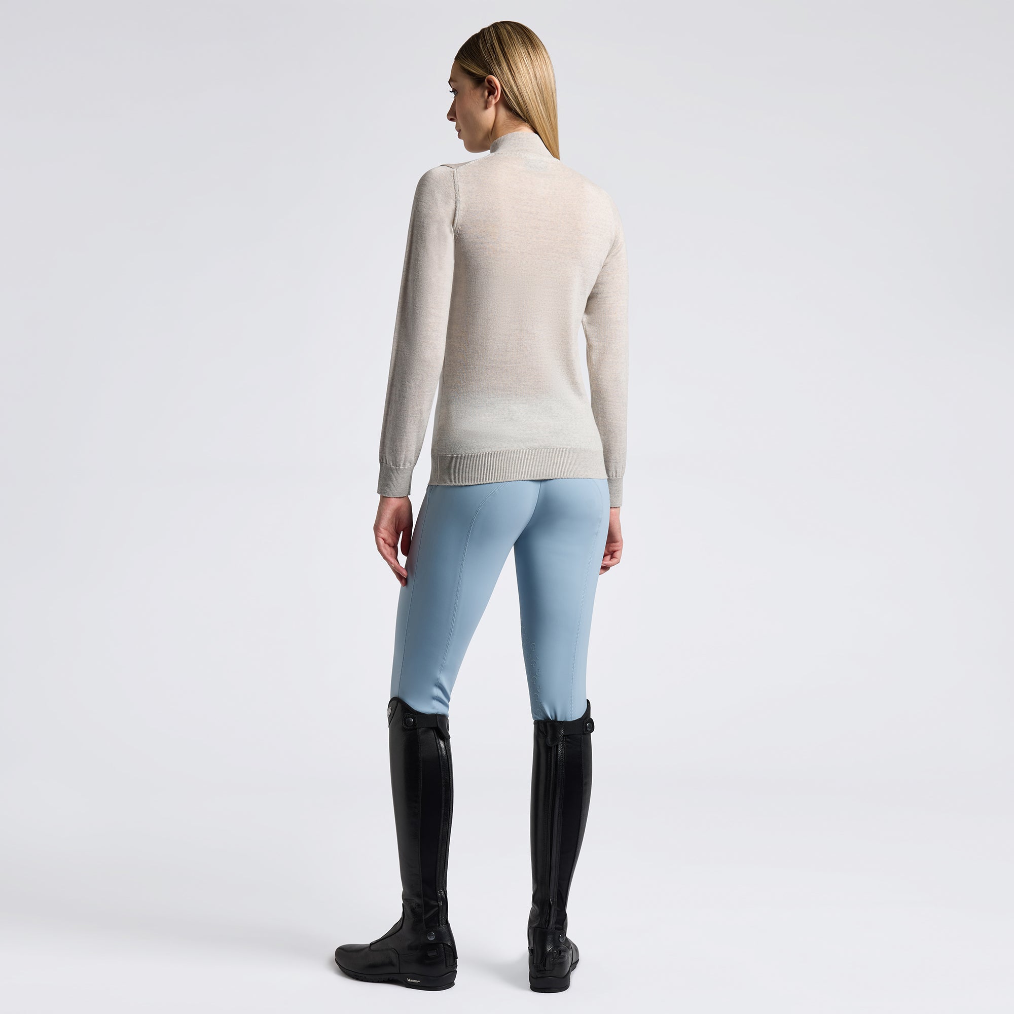 Ladies CT Merinos Half Zip Turtleneck | Grey