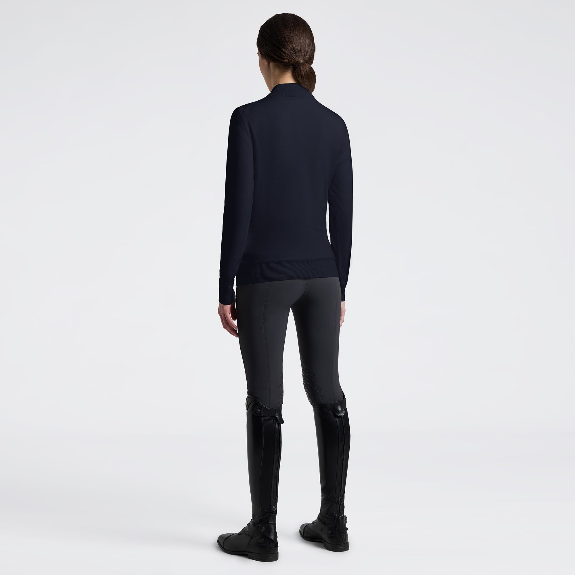 Ladies CT Merinos Half Zip Turtleneck Sweater | Charcoal