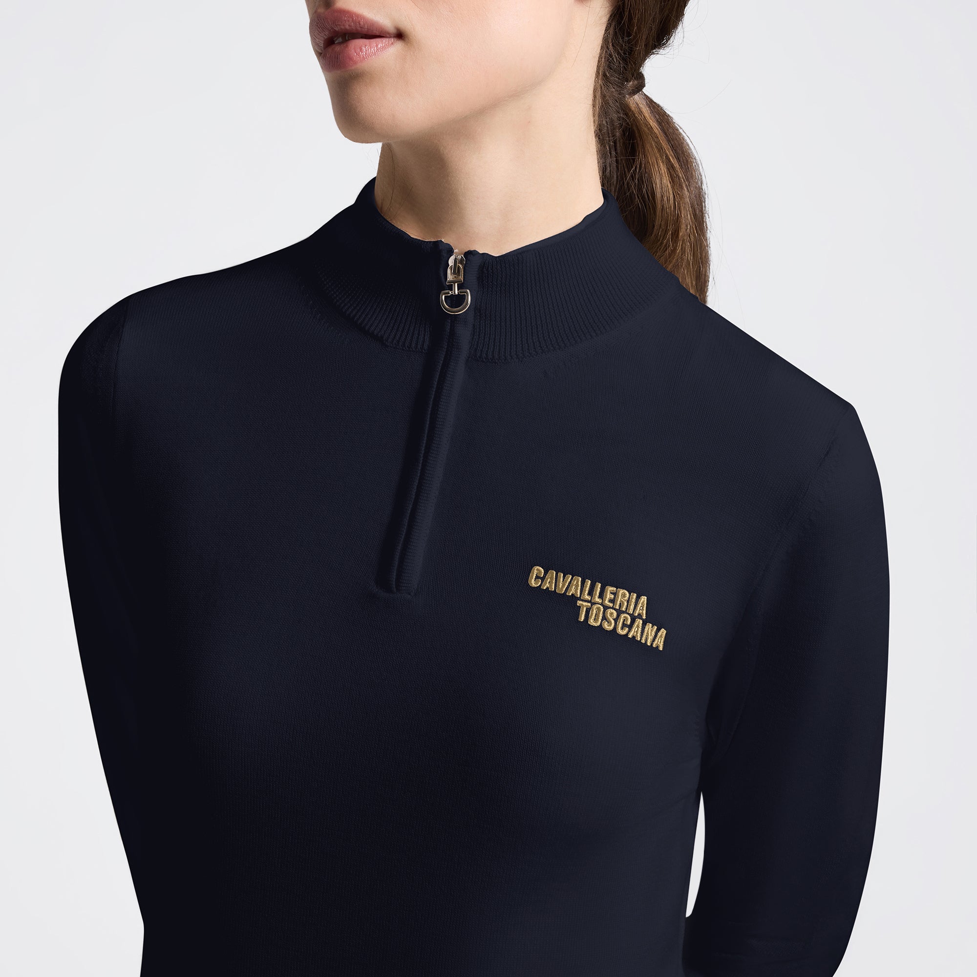 Ladies CT Merinos Half Zip Turtleneck Sweater | Charcoal