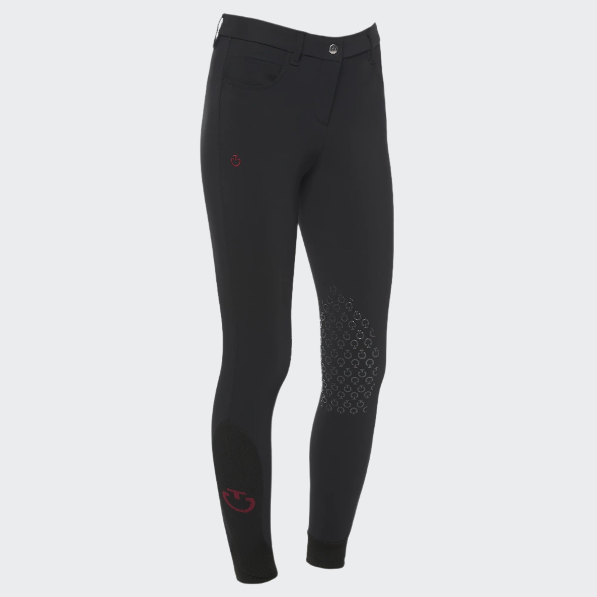 Girls Colour Grip Breeches | Knee Grip | Black