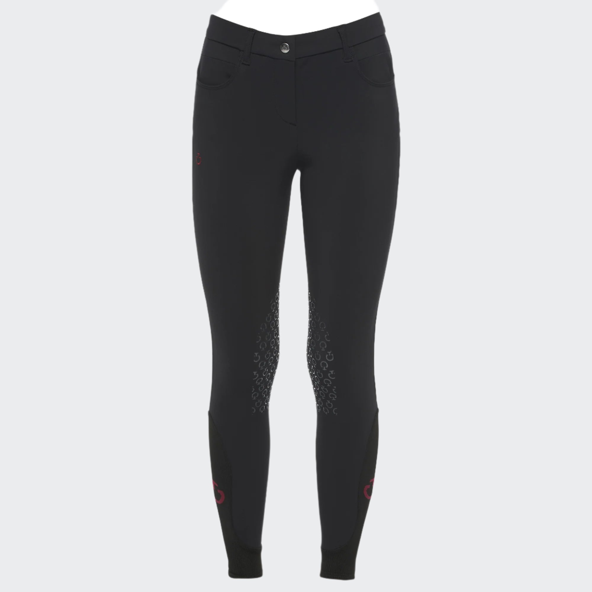 Girls Colour Grip Breeches | Knee Grip | Black