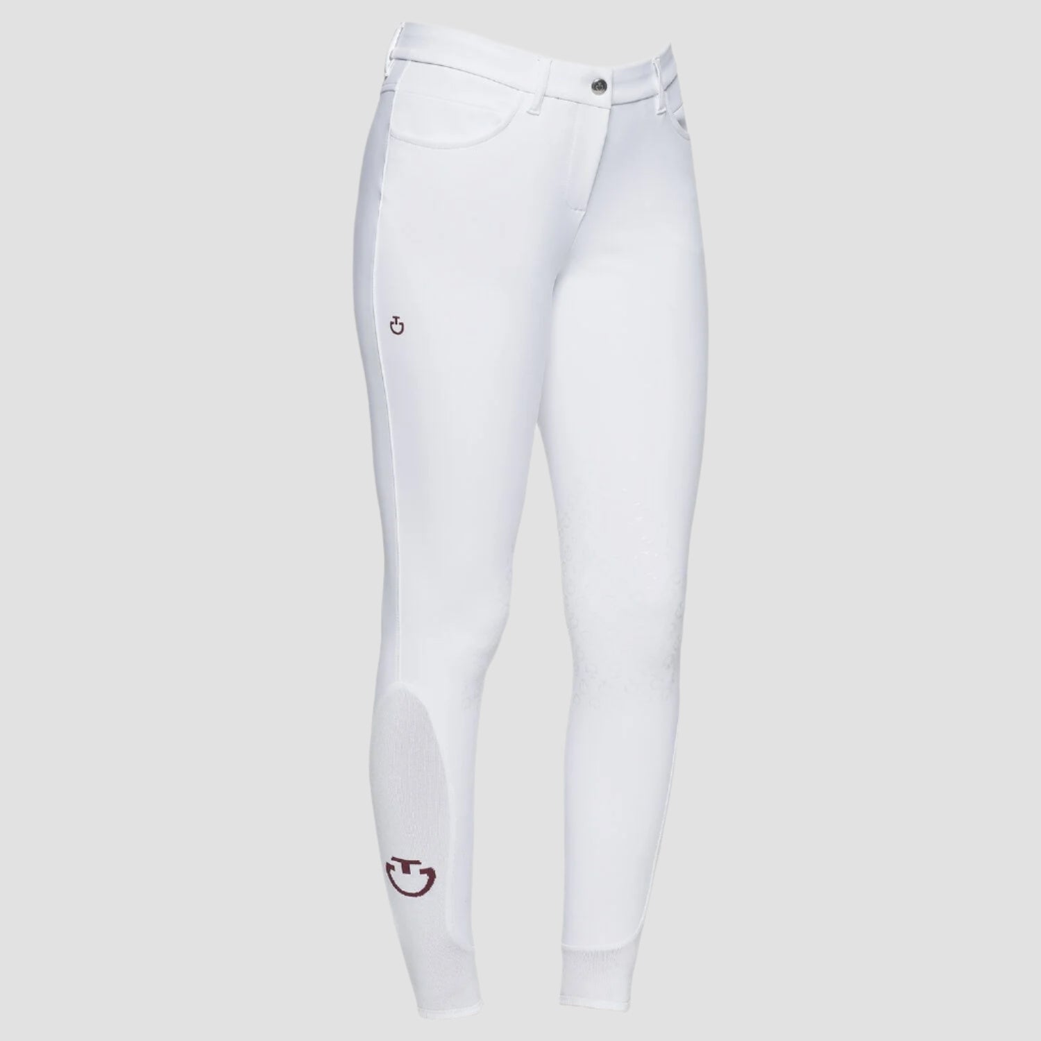 Ladies New Grip Breeches | Medium Rise | Knee Grip | White