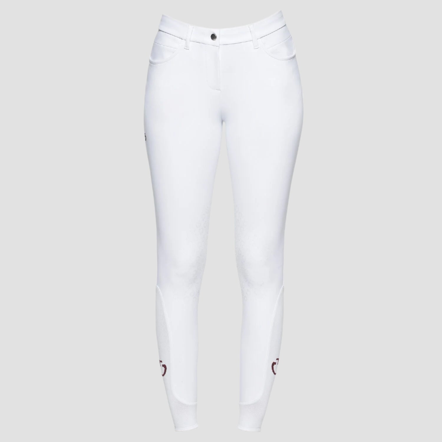 Ladies New Grip Breeches | Medium Rise | Knee Grip | White