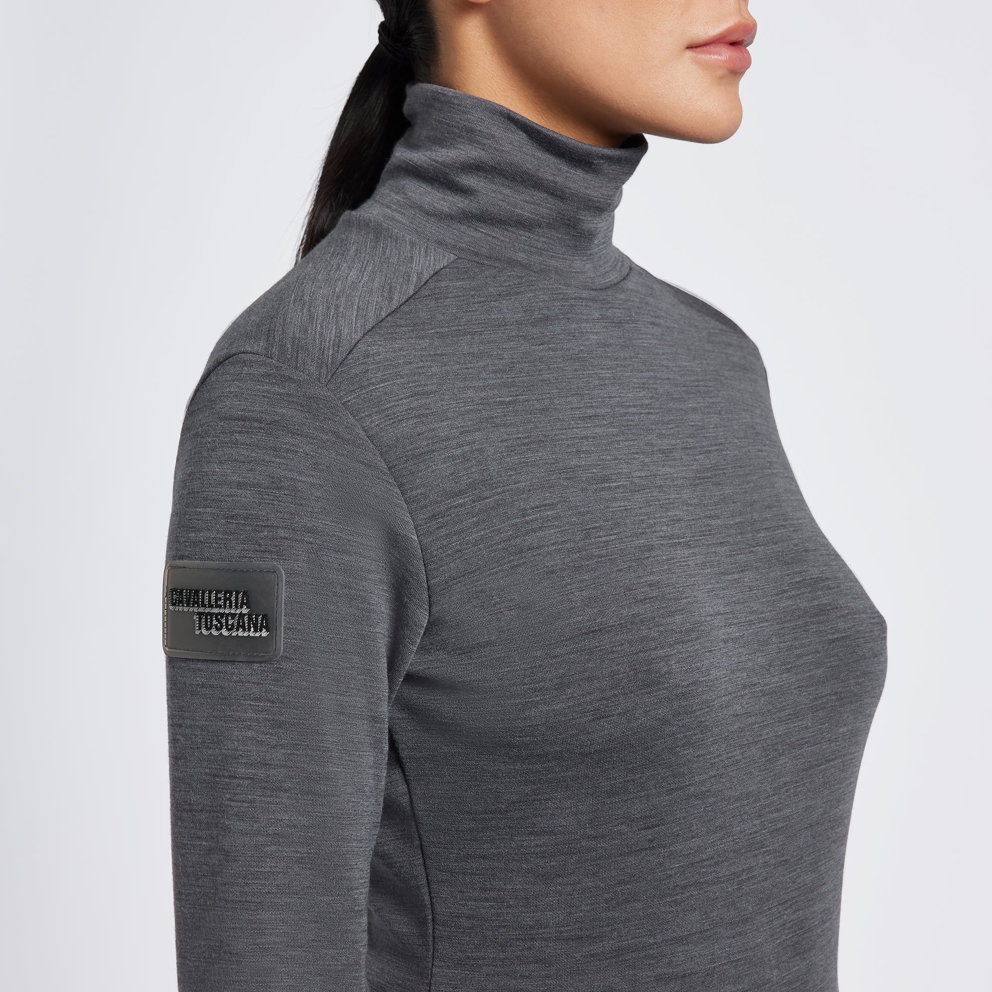 Ladies CT Tech Wool L/S Training Polo - Grey