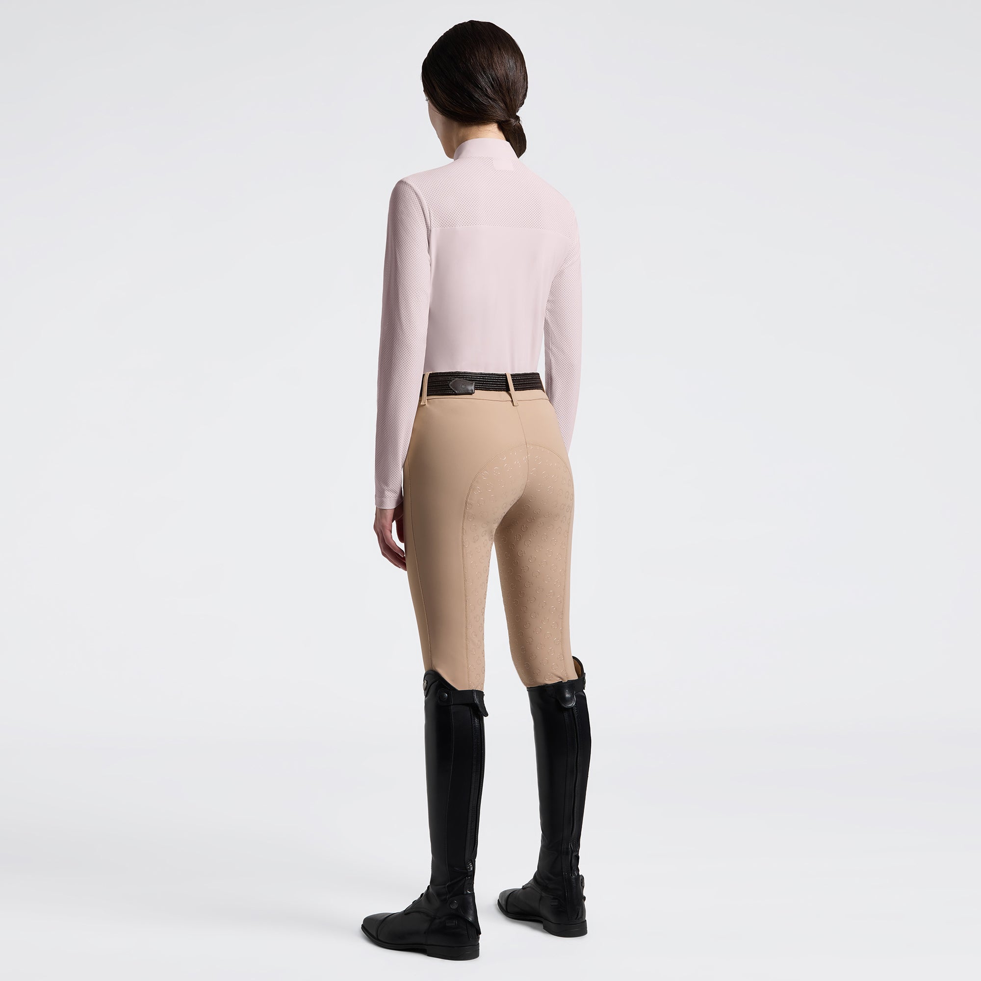 Ladies CT Perforated Insert Training Polo | Long Sleeves | Violet Ice