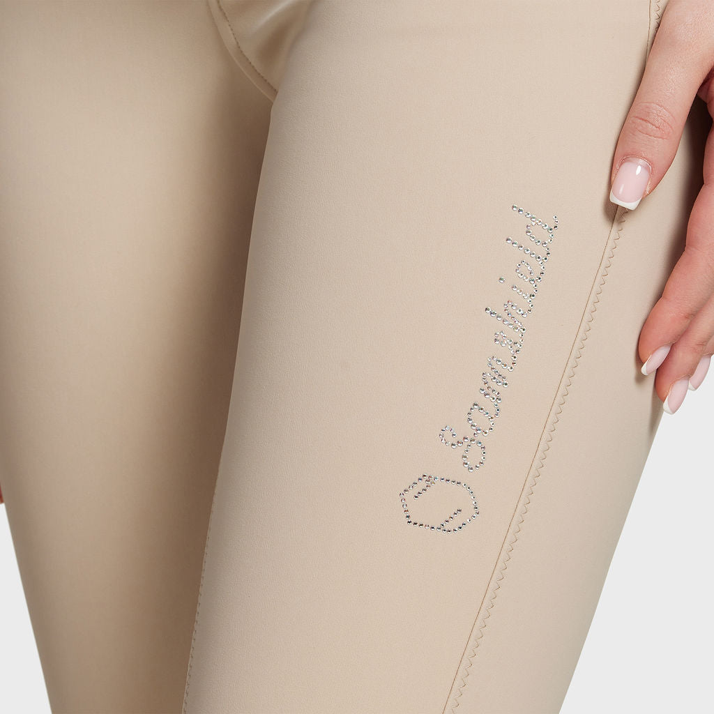 Ladies Adele Breeches | Medium Rise | Knee Grip | Sand