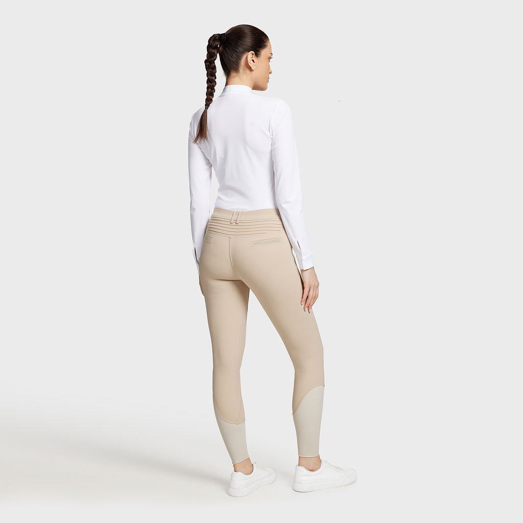 Ladies Adele Breeches | Medium Rise | Knee Grip | Sand