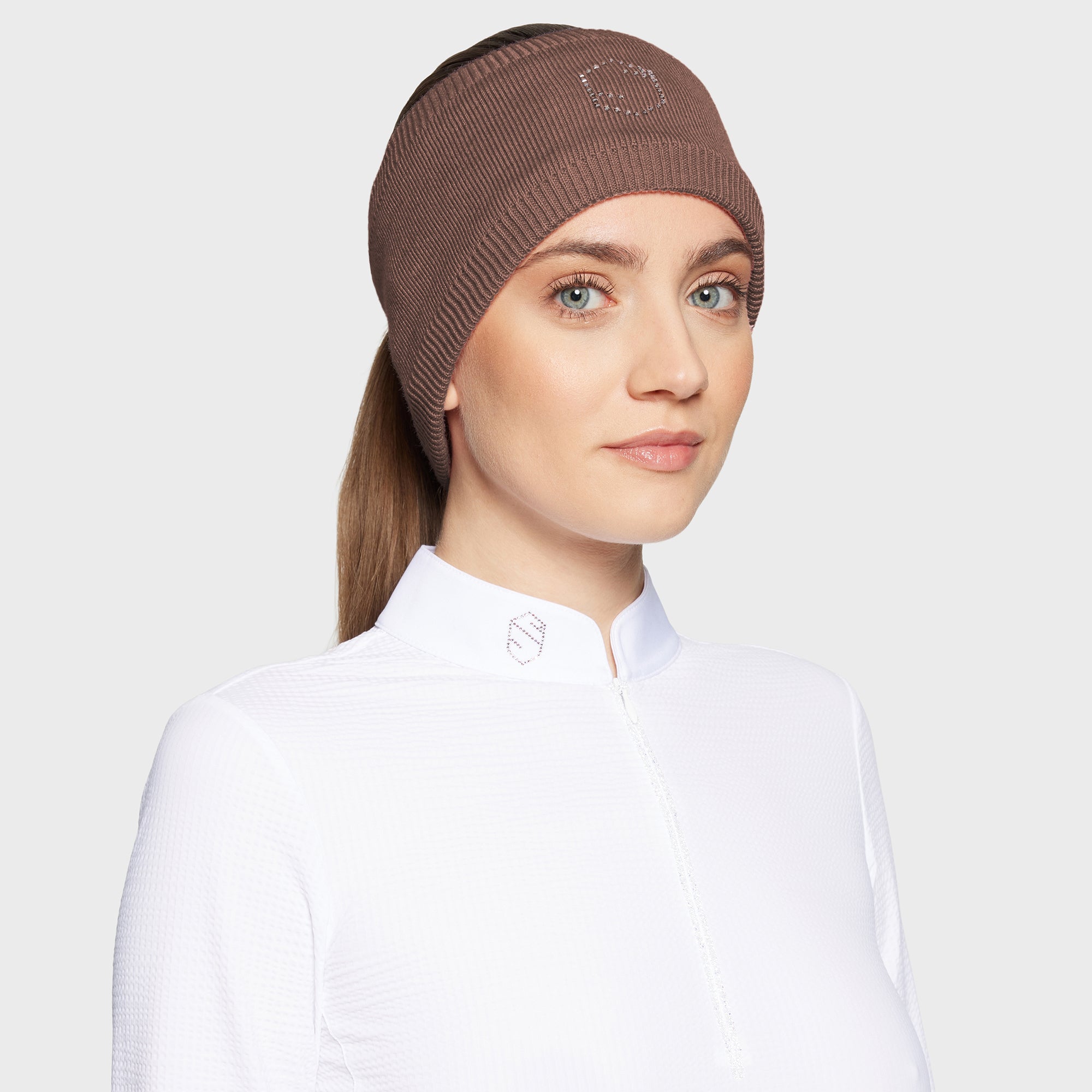 Ladies Amalie Crystal Square Headband | Chestnut