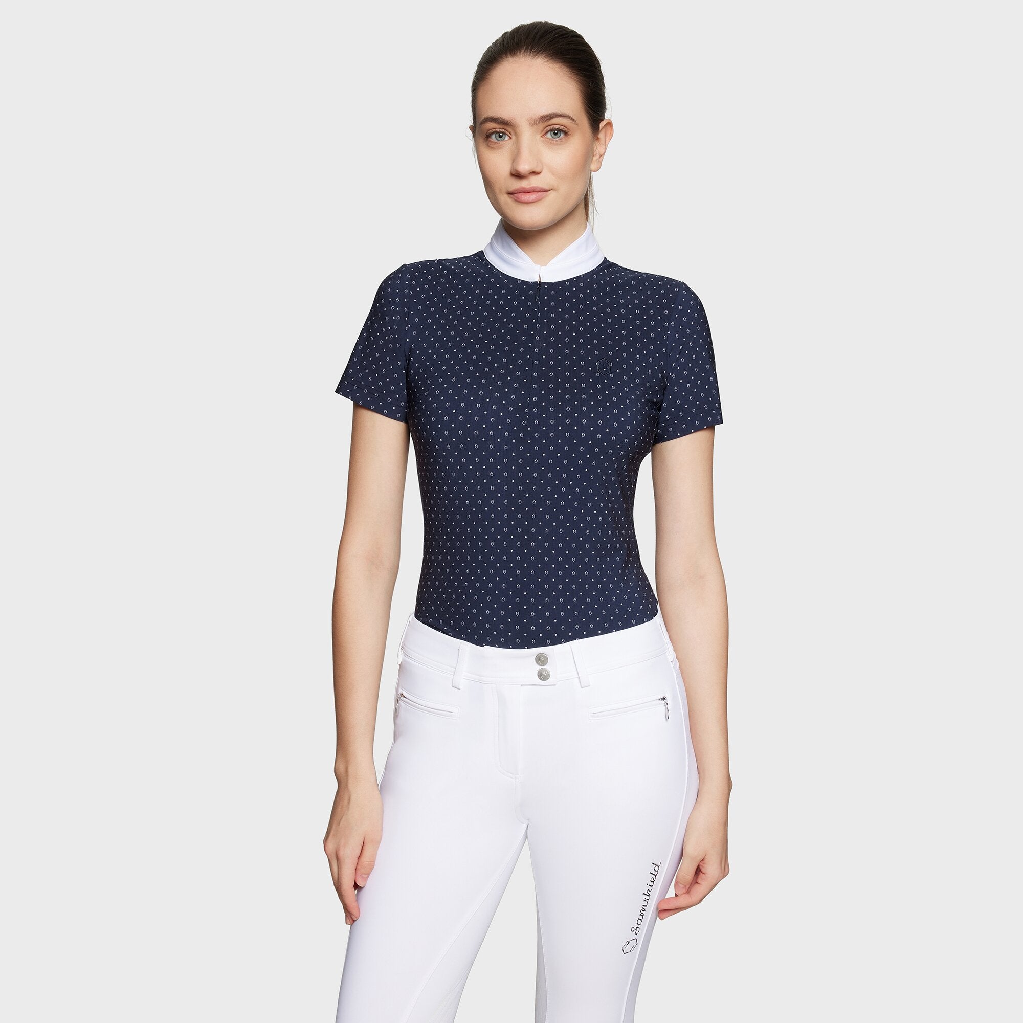 Ladies Carlotta Show Shirt | Short Sleeves | White Blazon