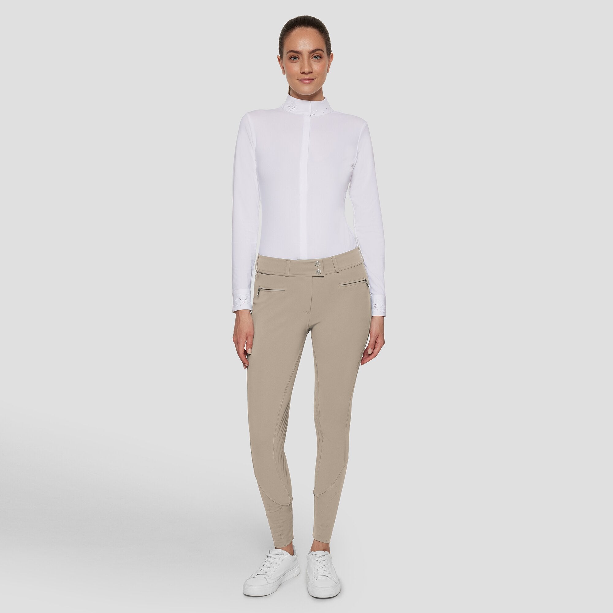 Ladies Chloe Breeches | Medium Rise | Knee Grip | Sand