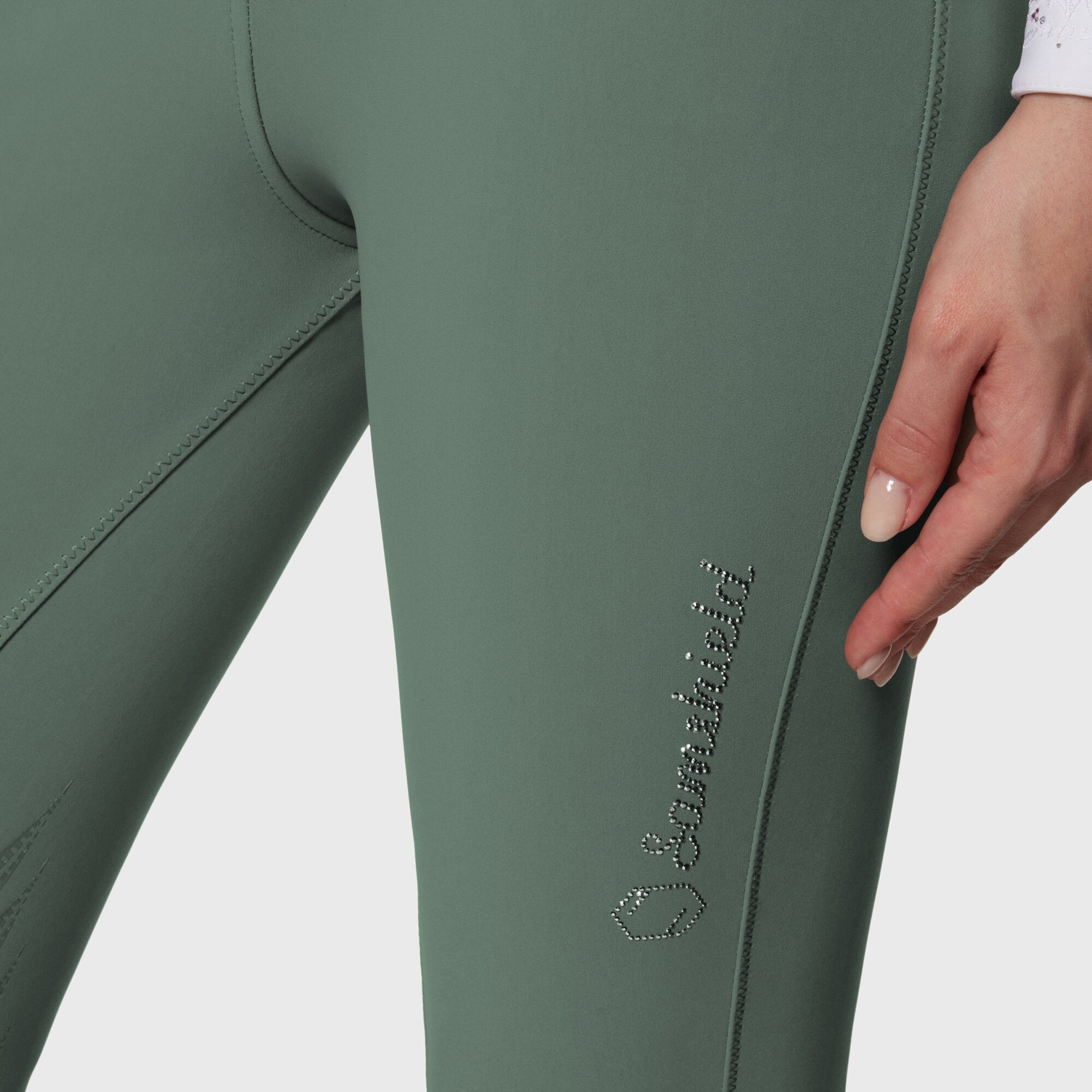 Ladies Clara Nova Breeches | High Rise | Knee Grip | Pistachio