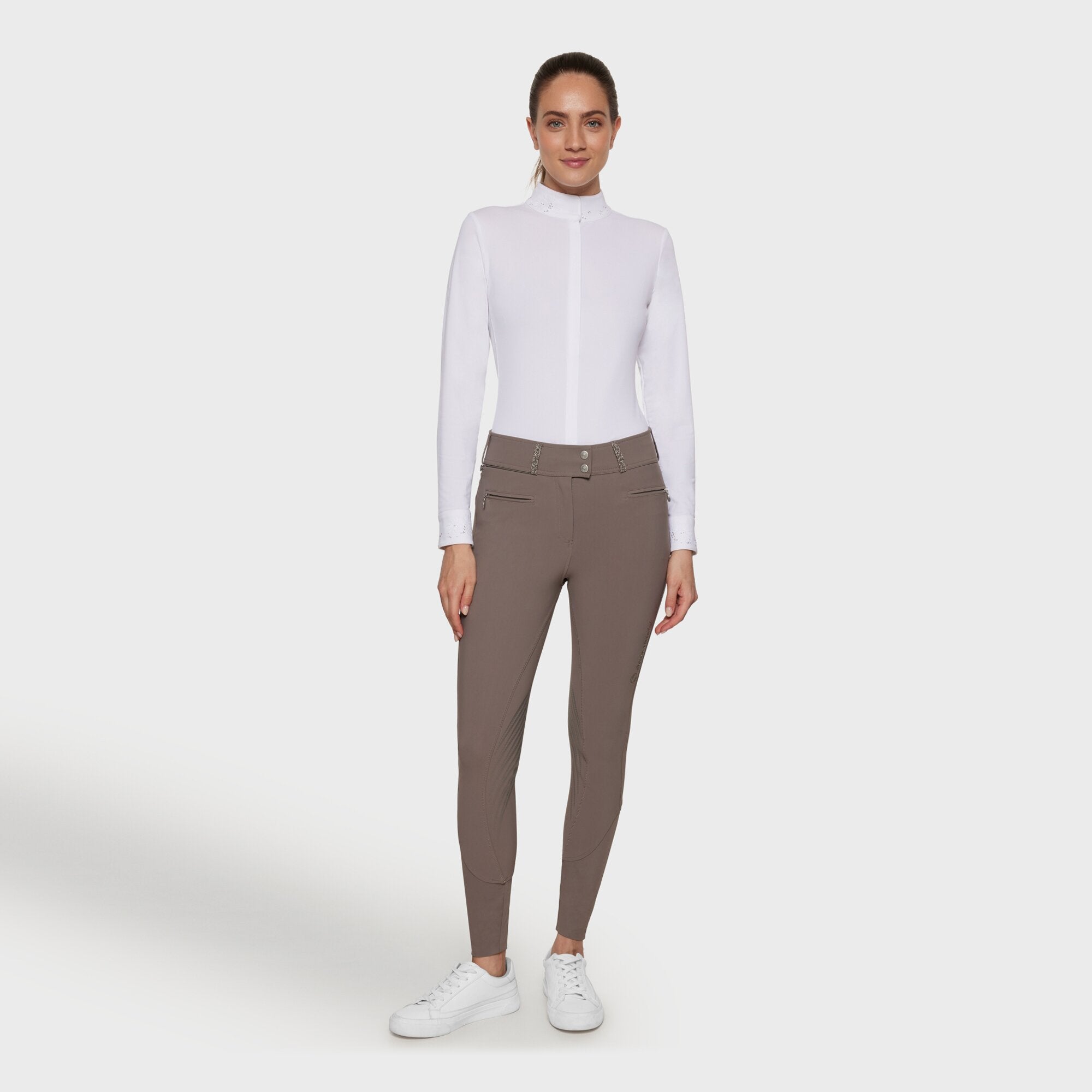 Ladies Clara Nova Breeches | High Rise | Knee Grip | Volcanic Rock