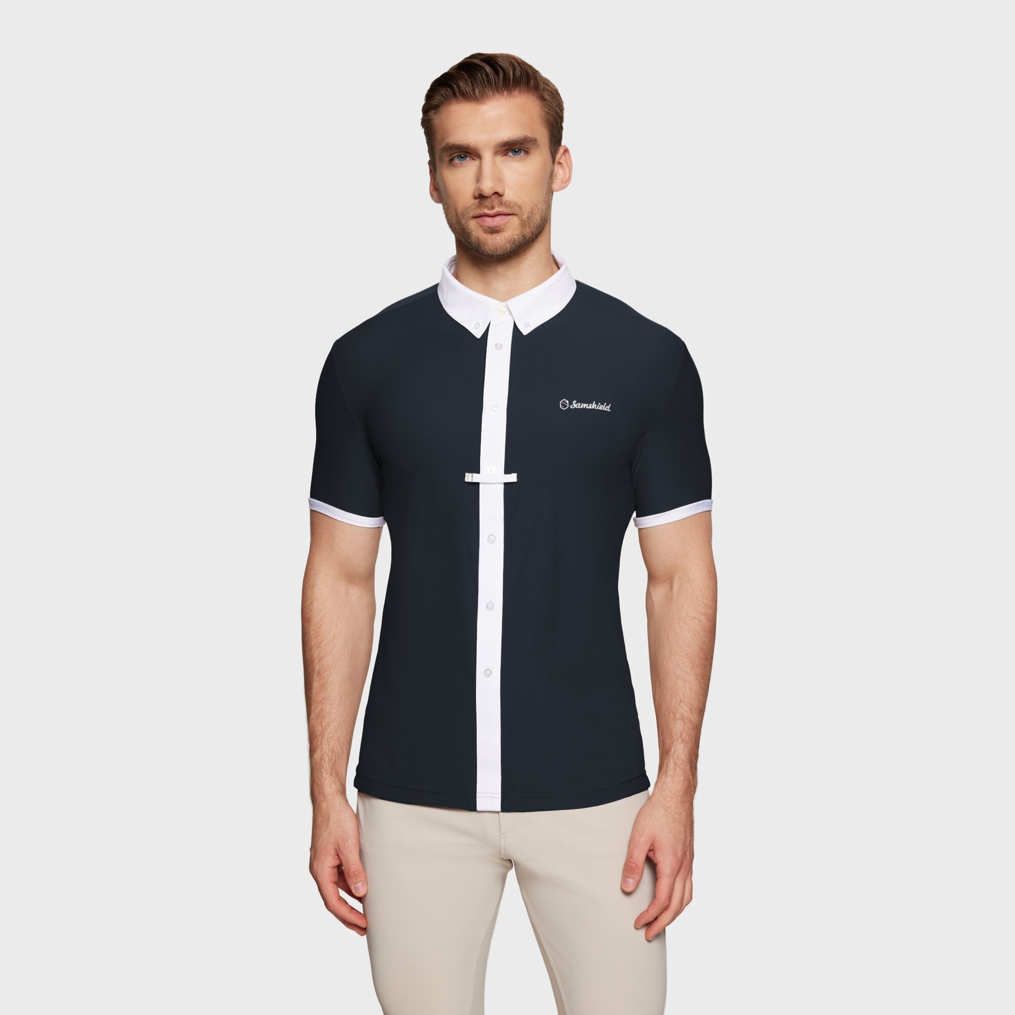 Mens Corentin Show Shirt | Short Sleeves | Navy