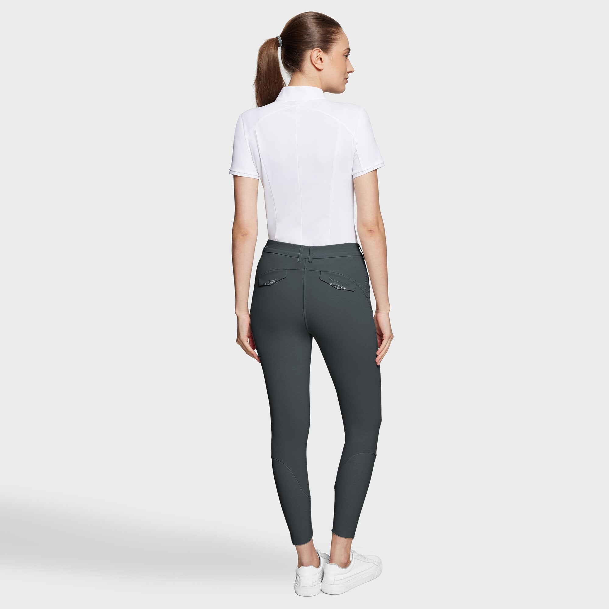 Ladies Dalia Breeches | Medium Rise | Knee Grip | Anthracite