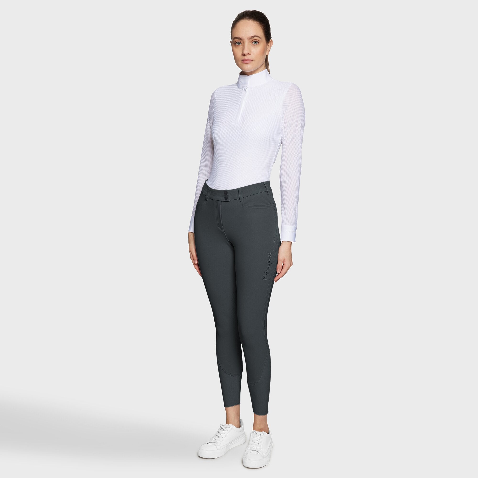 Ladies Dalia Breeches | Medium Rise | Knee Grip | Anthracite
