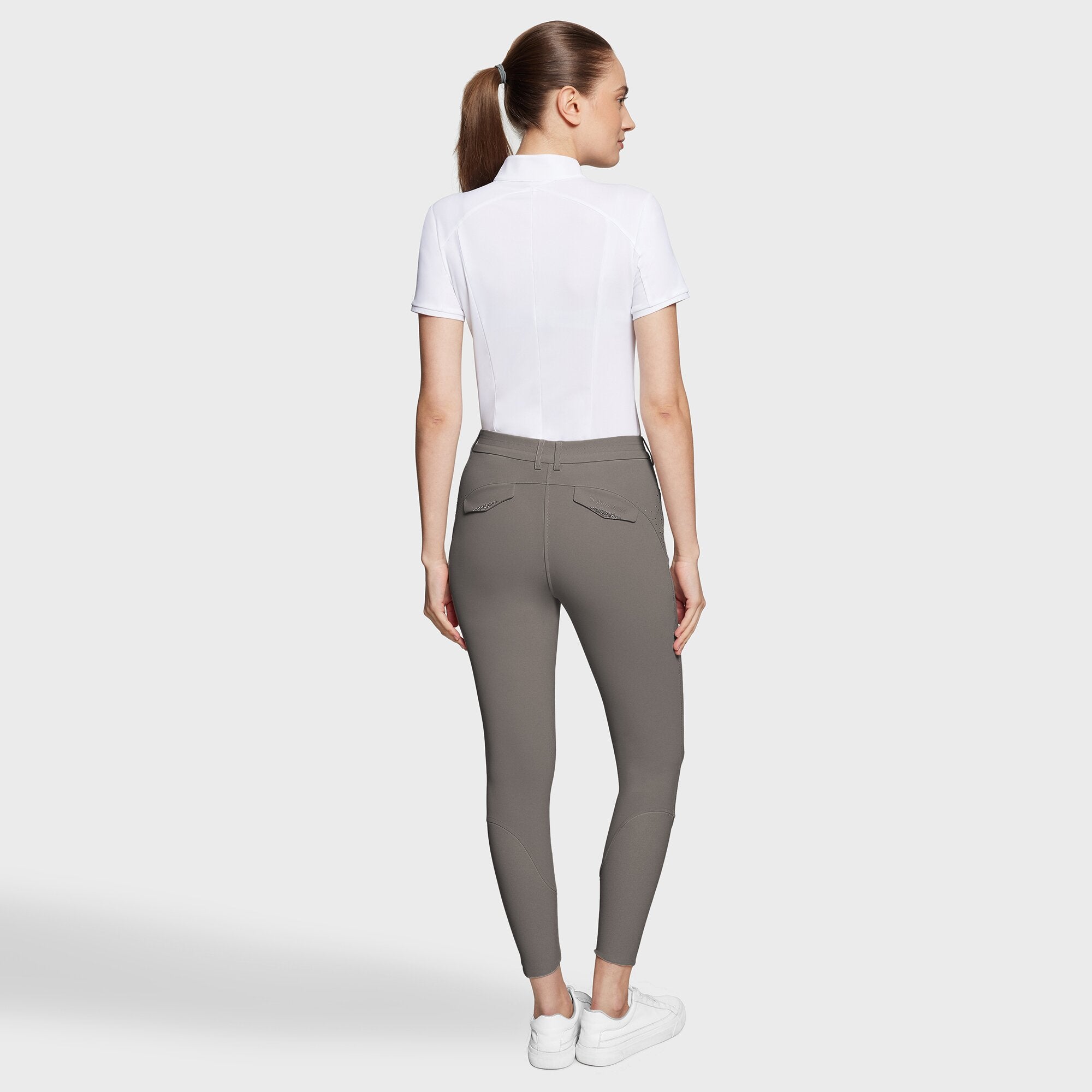 Ladies Dalia Breeches | Medium Rise | Knee Grip | Volcanic Rock