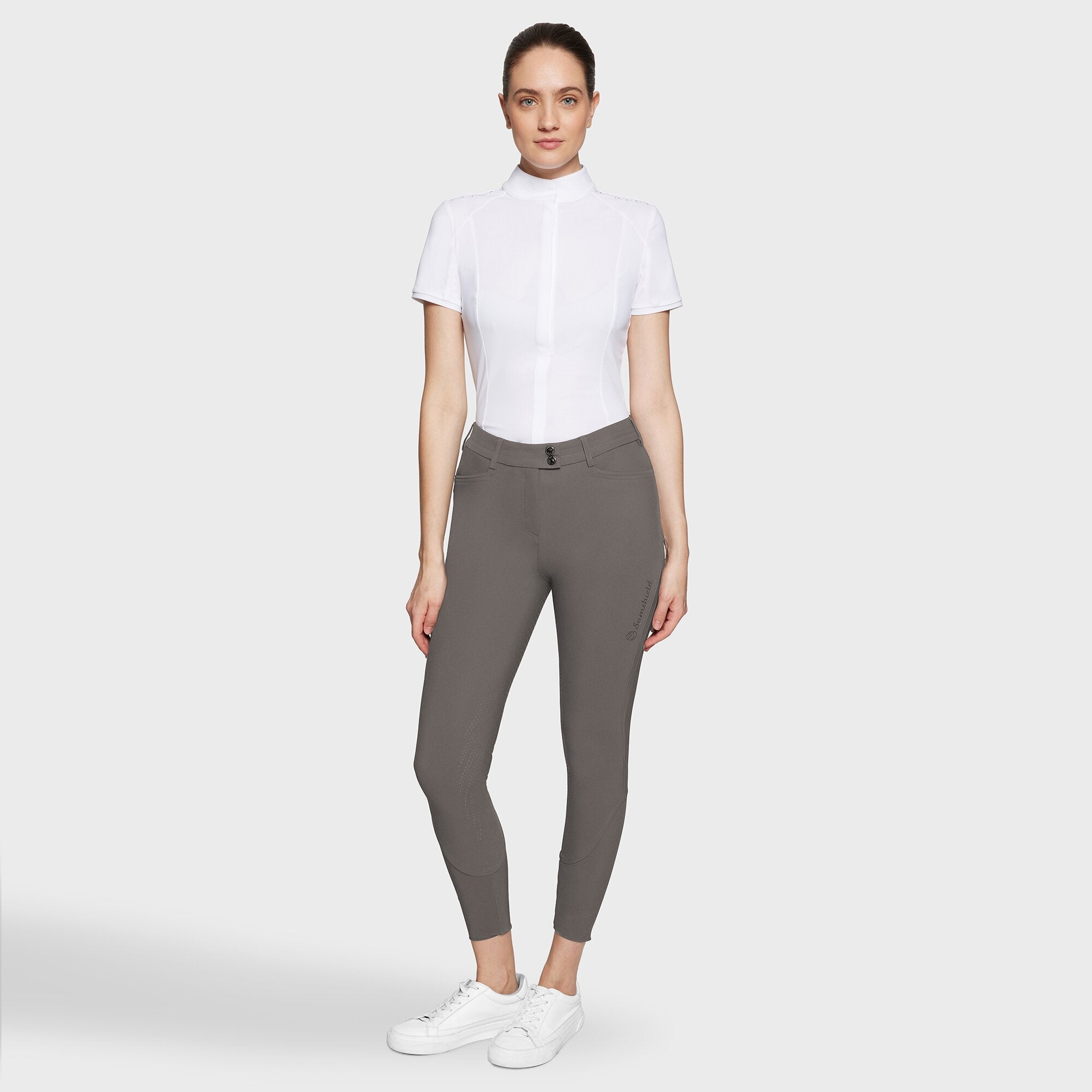 Ladies Dalia Breeches | Medium Rise | Knee Grip | Volcanic Rock