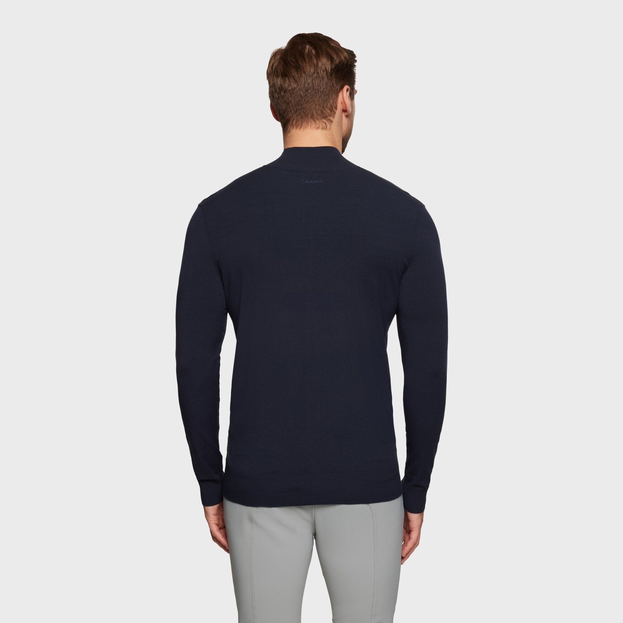 Mens Enzo Half Zip Sweater | Navy
