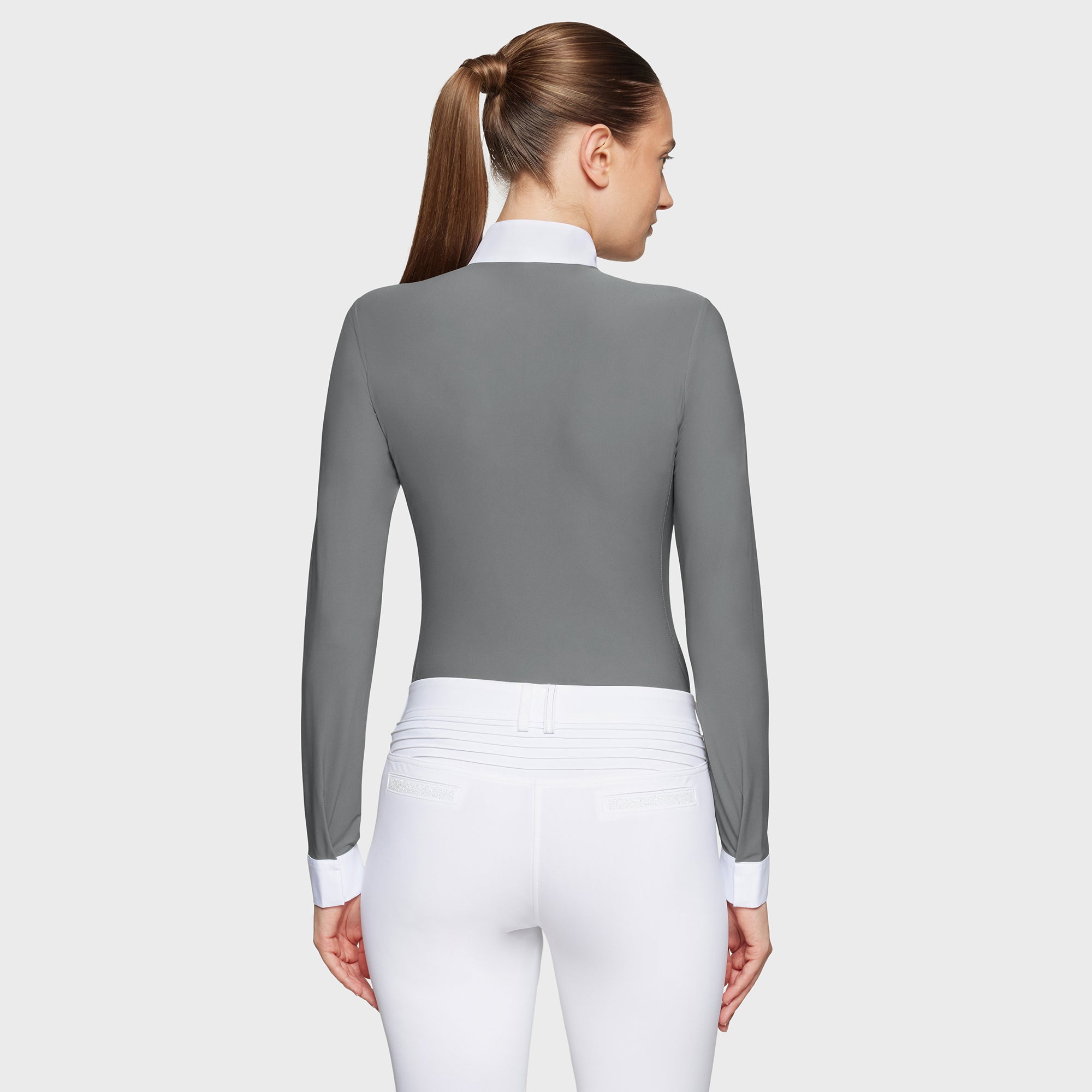 Ladies Jella Premium Show Shirt | Long Sleeves | Grey